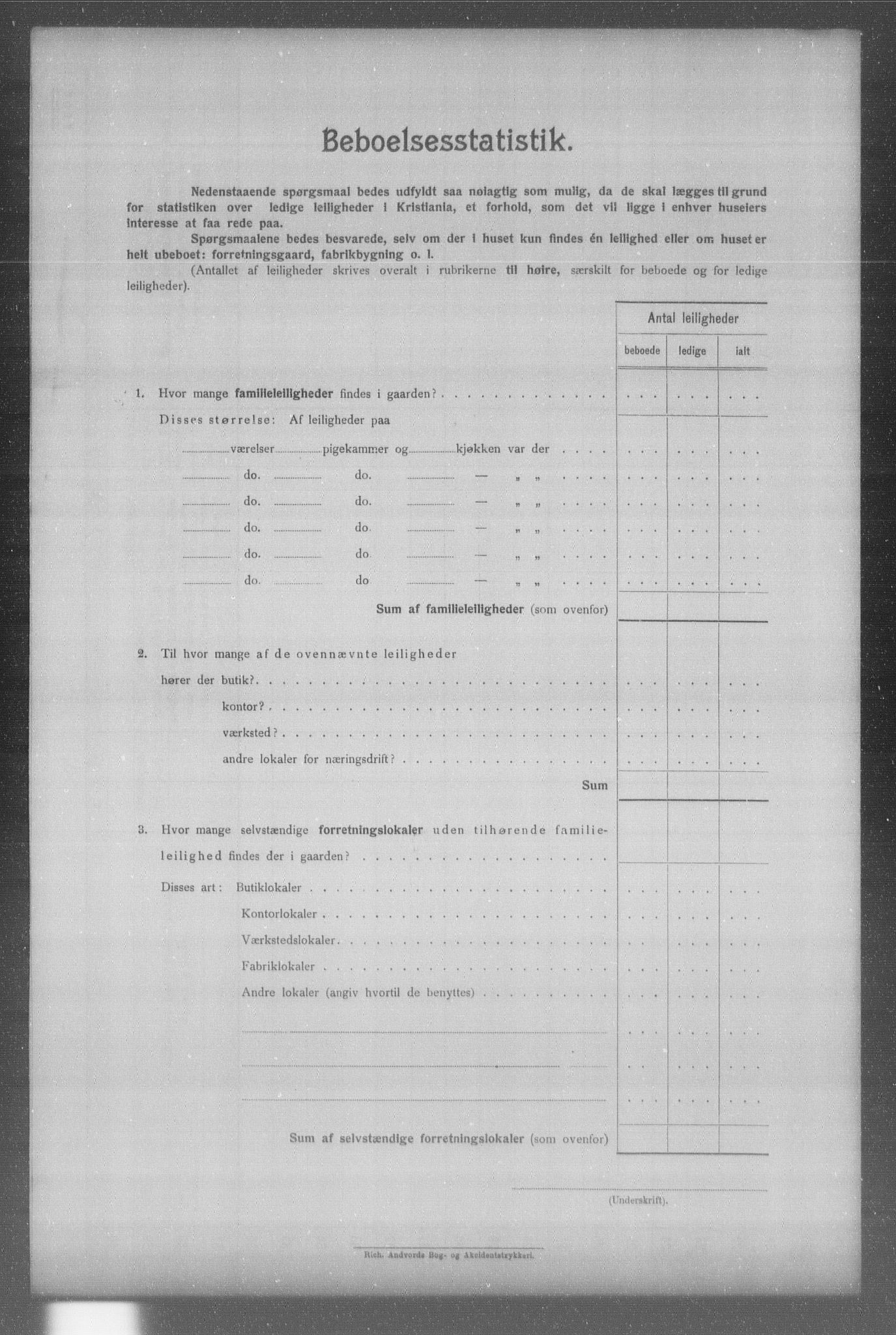 OBA, Municipal Census 1904 for Kristiania, 1904, p. 458