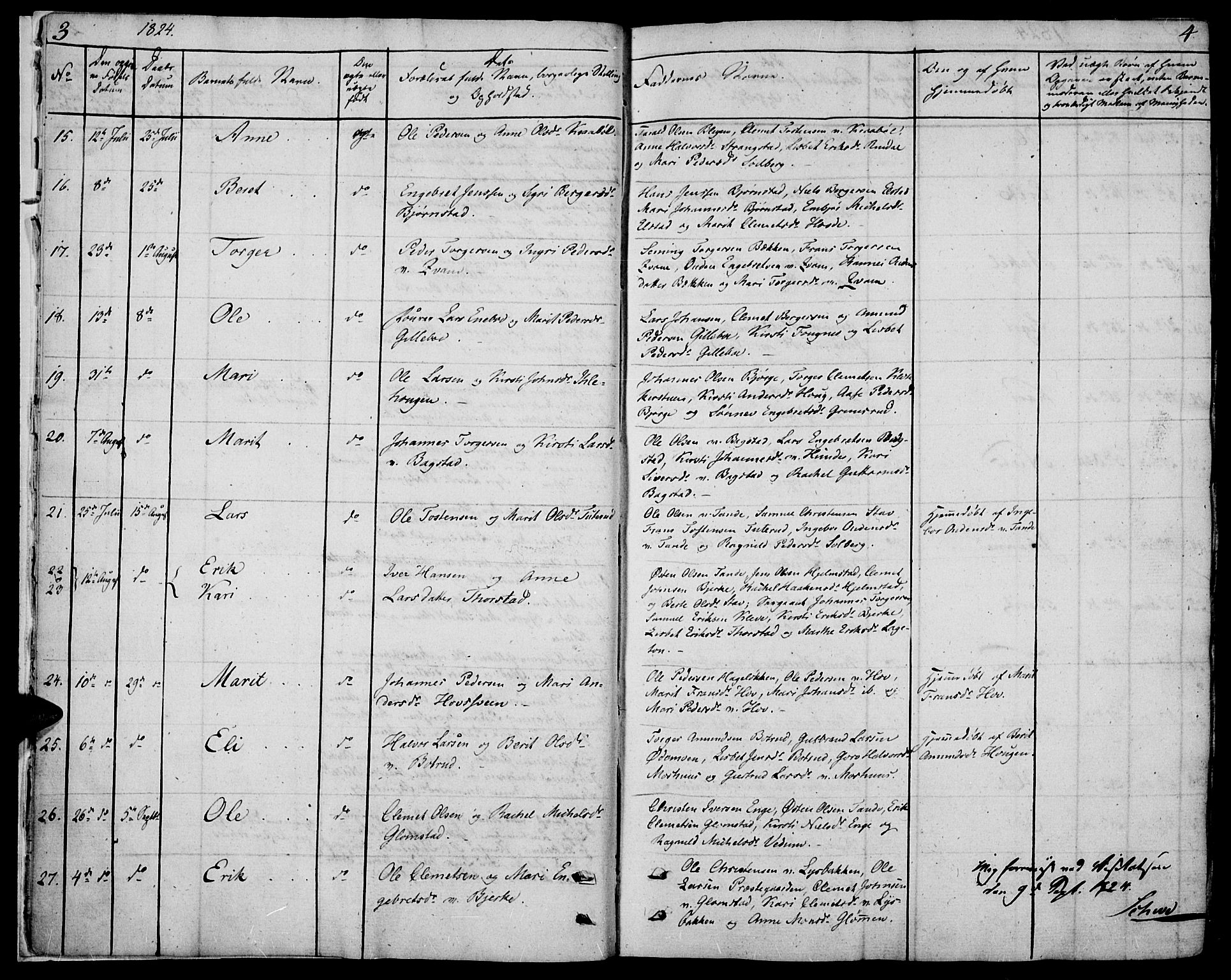 Øyer prestekontor, SAH/PREST-084/H/Ha/Haa/L0004: Parish register (official) no. 4, 1824-1841, p. 3-4