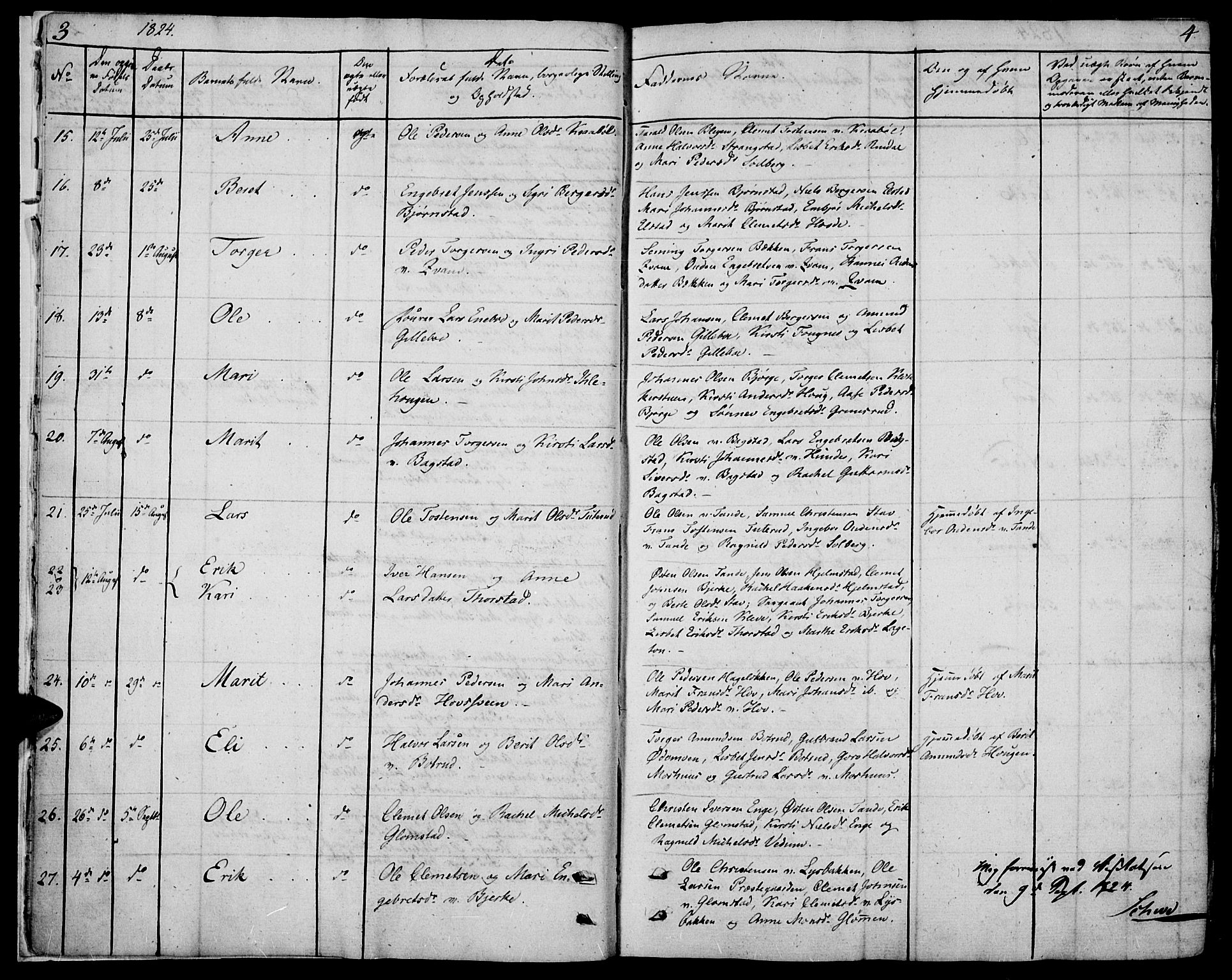 Øyer prestekontor, AV/SAH-PREST-084/H/Ha/Haa/L0004: Parish register (official) no. 4, 1824-1841, p. 3-4