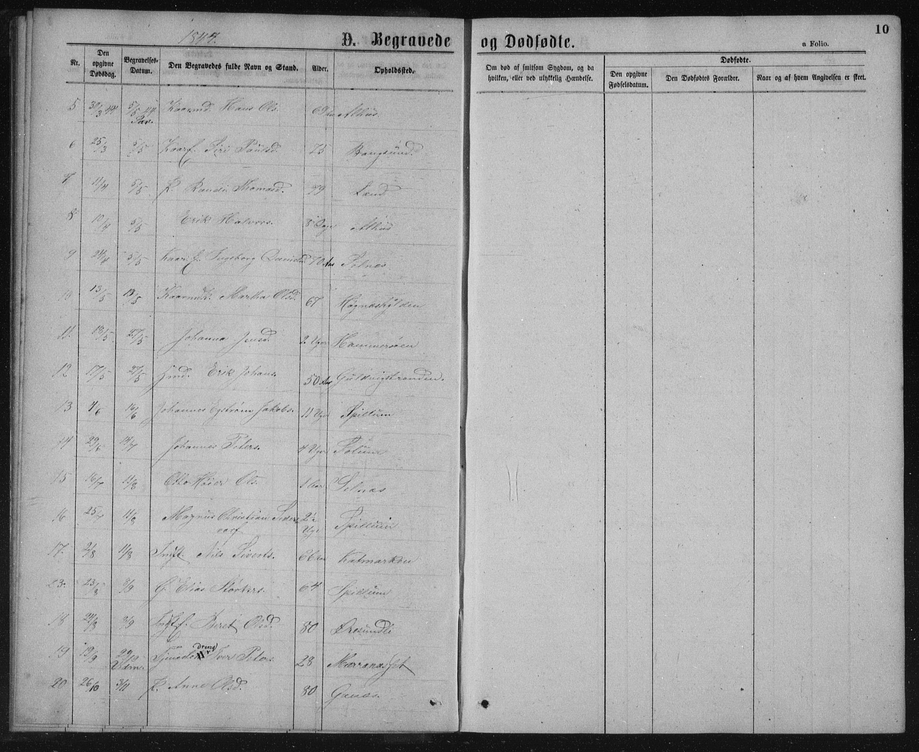Ministerialprotokoller, klokkerbøker og fødselsregistre - Nord-Trøndelag, SAT/A-1458/768/L0569: Parish register (official) no. 768A04, 1836-1865, p. 10
