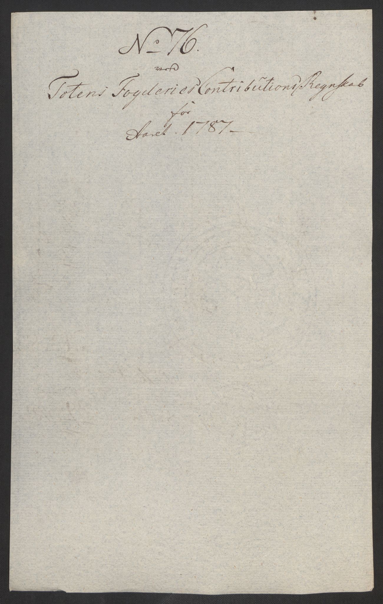 Rentekammeret inntil 1814, Reviderte regnskaper, Fogderegnskap, RA/EA-4092/R19/L1374: Fogderegnskap Toten, Hadeland og Vardal, 1787, p. 243