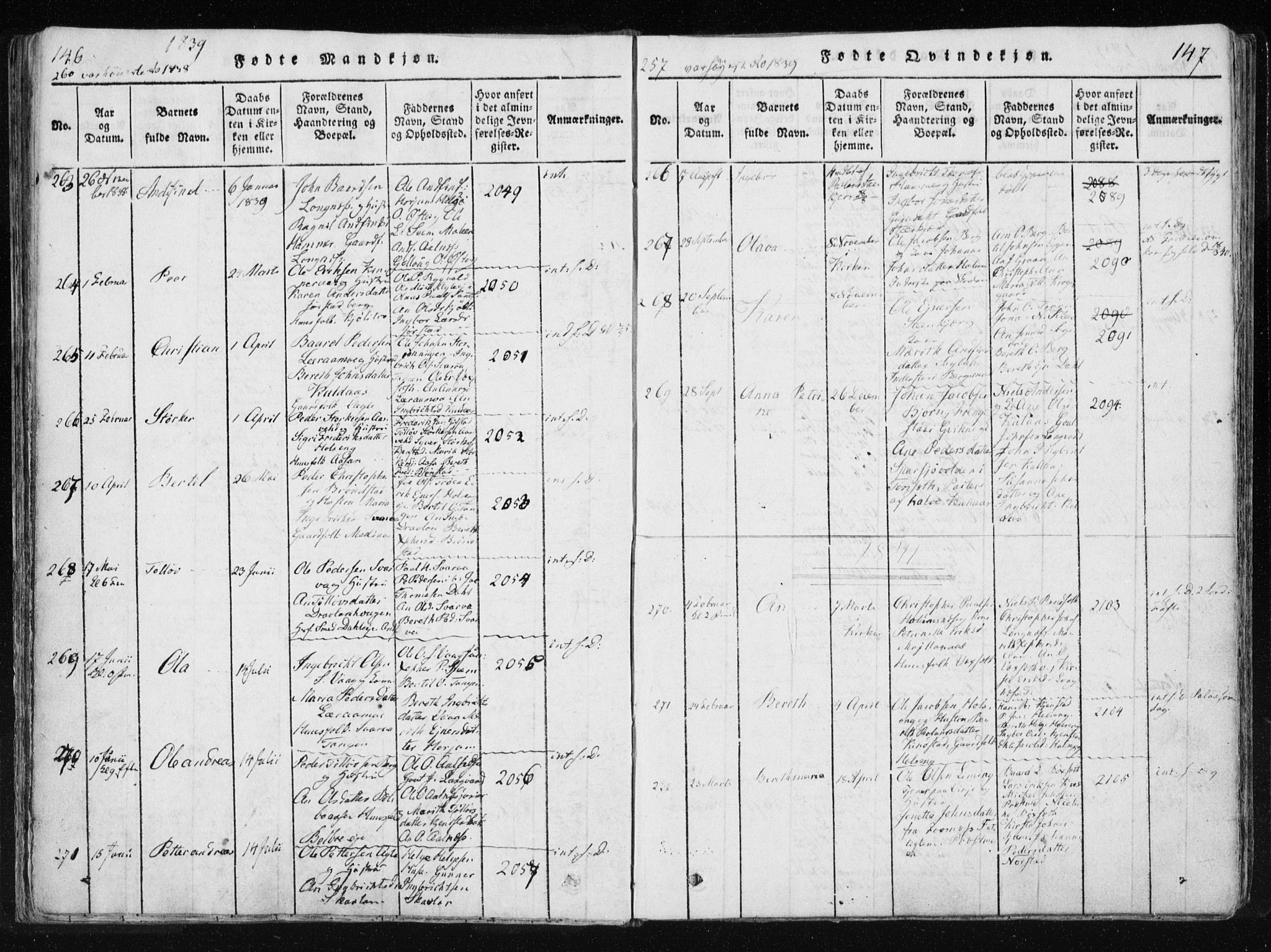 Ministerialprotokoller, klokkerbøker og fødselsregistre - Nord-Trøndelag, AV/SAT-A-1458/749/L0469: Parish register (official) no. 749A03, 1817-1857, p. 146-147