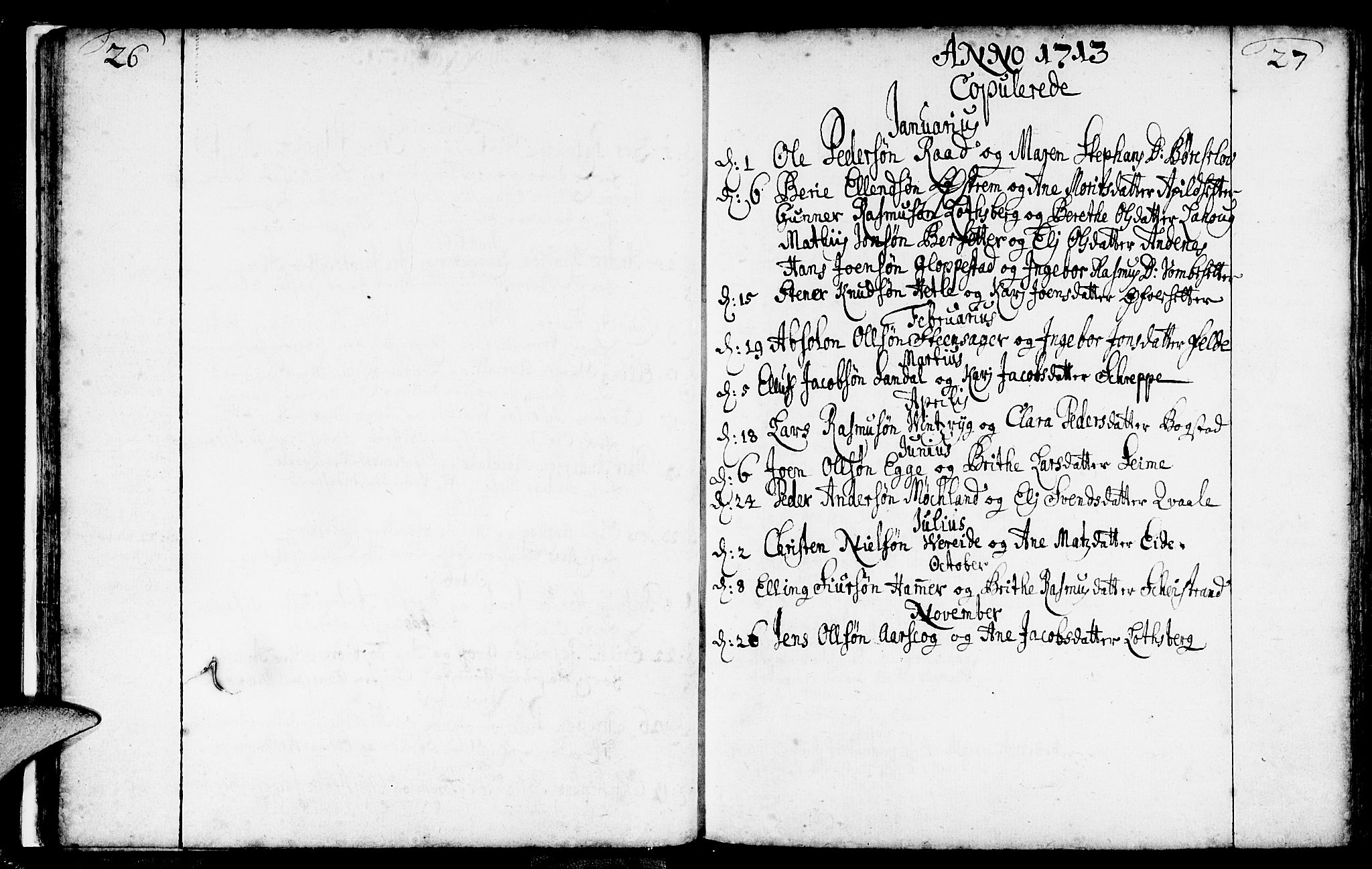 Gloppen sokneprestembete, AV/SAB-A-80101/H/Haa/Haaa/L0002: Parish register (official) no. A 2, 1712-1735, p. 26-27