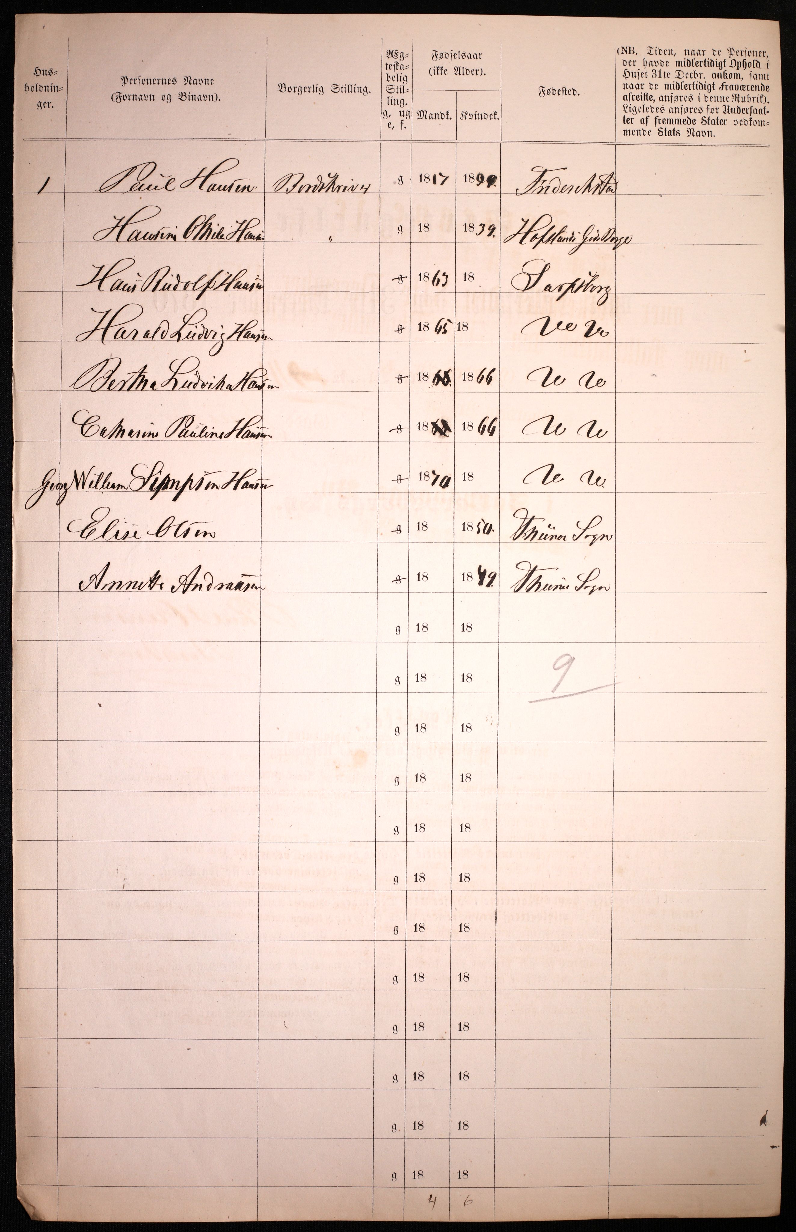 RA, 1870 census for 0102 Sarpsborg, 1870, p. 404