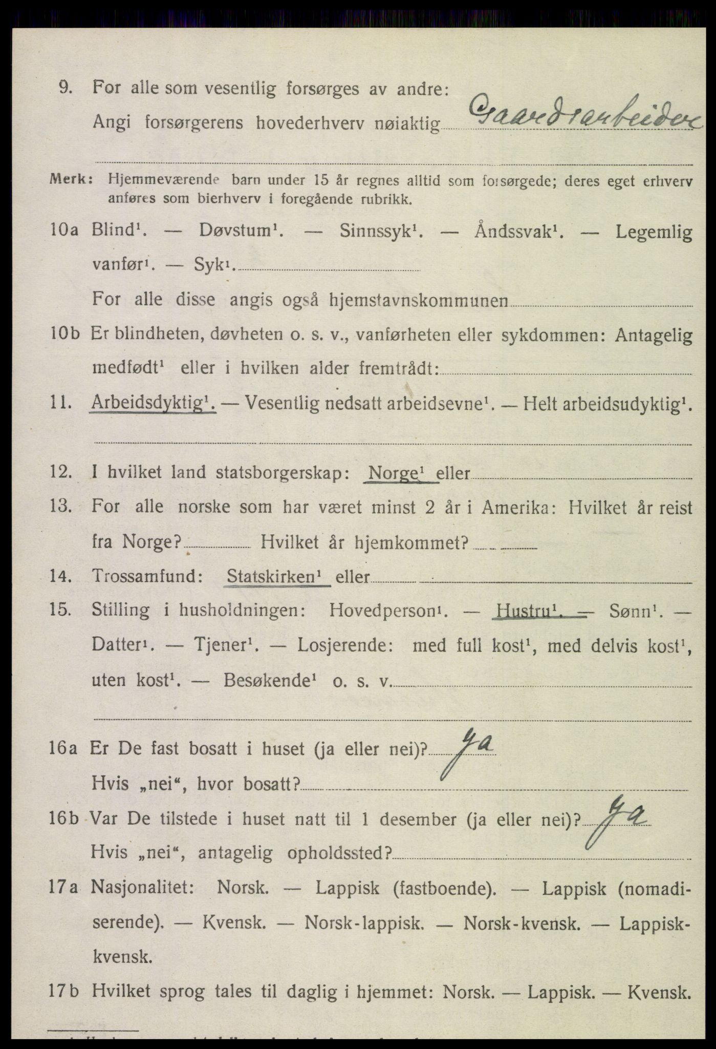 SAT, 1920 census for Lånke, 1920, p. 2753