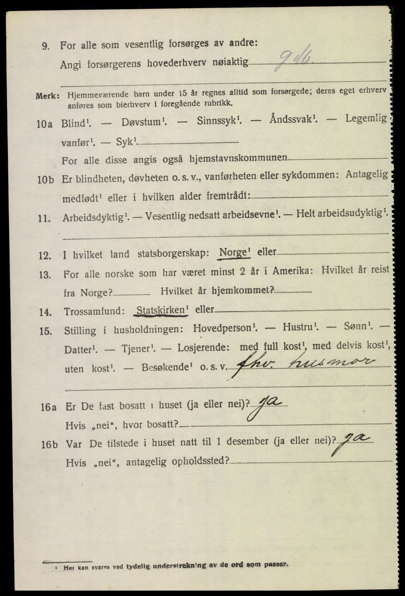 SAK, 1920 census for Sør-Audnedal, 1920, p. 1468