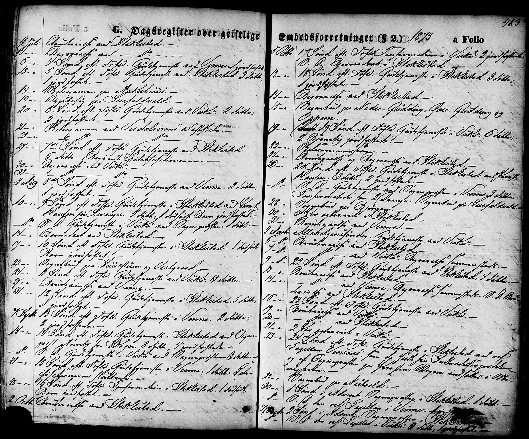 Ministerialprotokoller, klokkerbøker og fødselsregistre - Nord-Trøndelag, SAT/A-1458/723/L0242: Parish register (official) no. 723A11, 1870-1880, p. 483