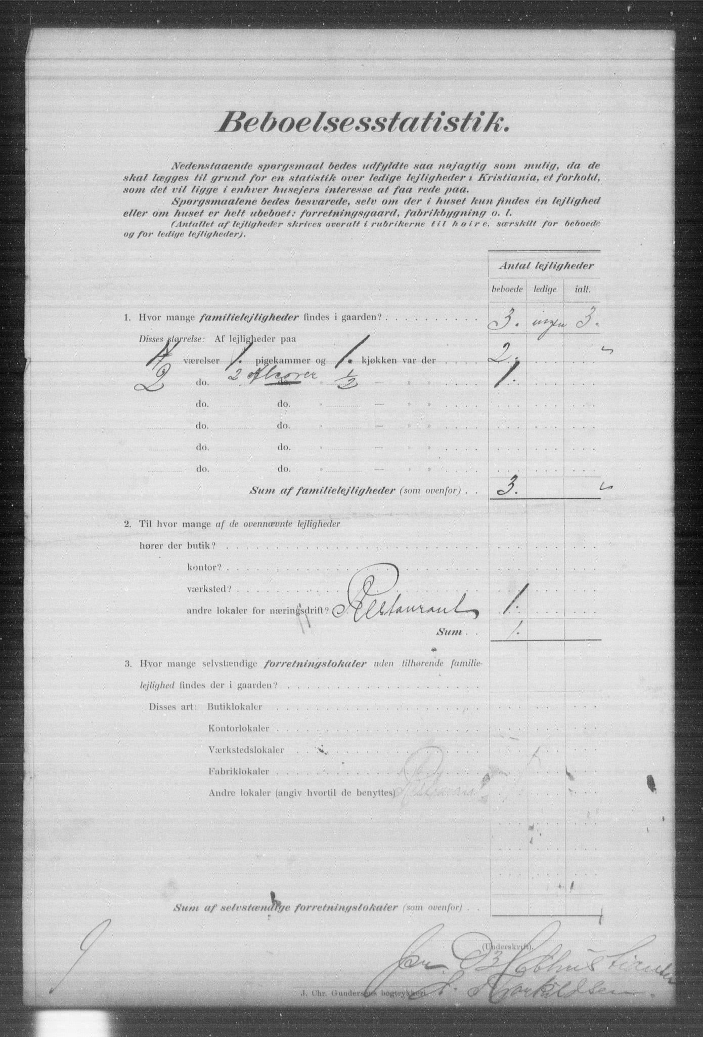 OBA, Municipal Census 1903 for Kristiania, 1903, p. 10124