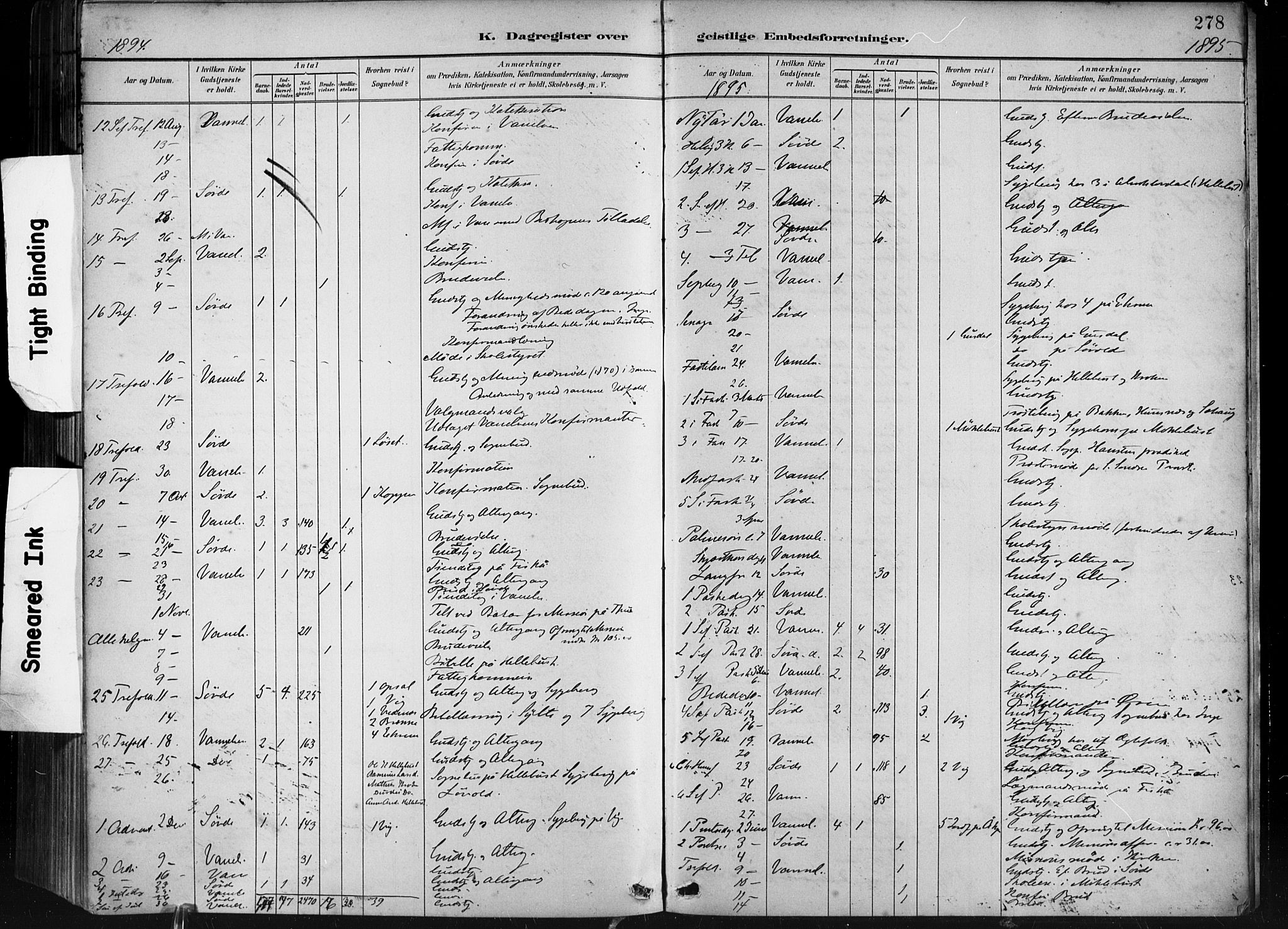 Ministerialprotokoller, klokkerbøker og fødselsregistre - Møre og Romsdal, AV/SAT-A-1454/501/L0008: Parish register (official) no. 501A08, 1885-1901, p. 278