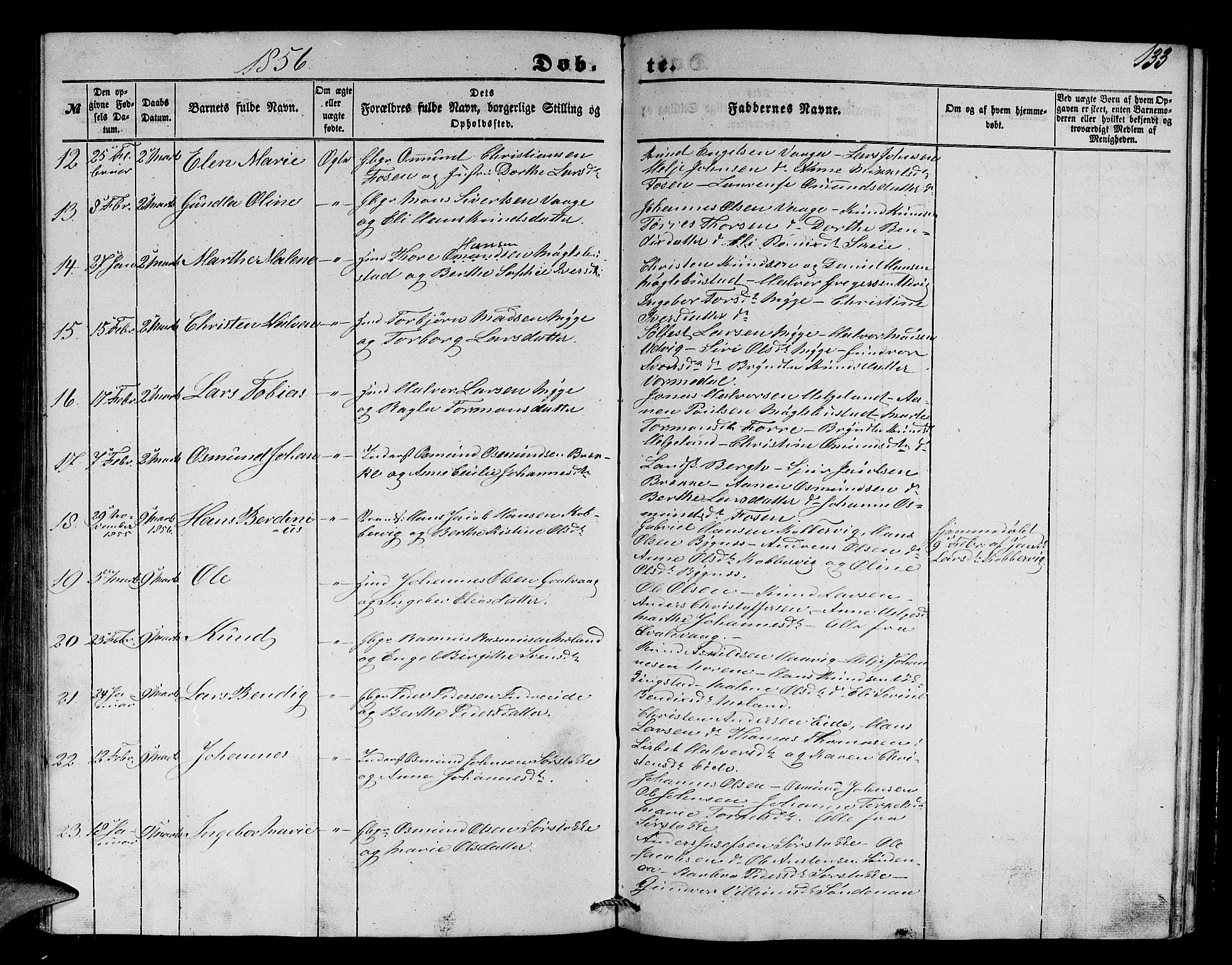 Avaldsnes sokneprestkontor, AV/SAST-A -101851/H/Ha/Hab/L0002: Parish register (copy) no. B 2, 1848-1856, p. 133