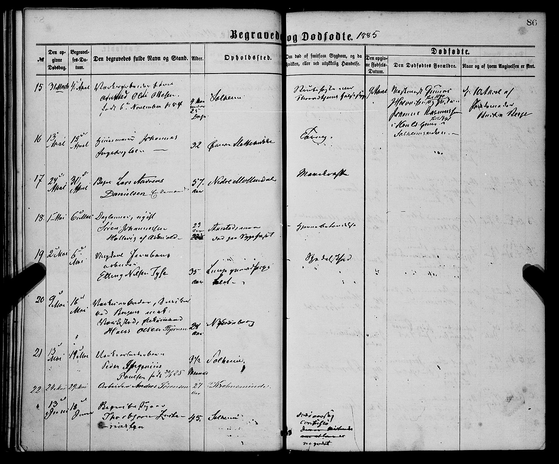 St. Jørgens hospital og Årstad sokneprestembete, AV/SAB-A-99934: Parish register (official) no. A 11, 1864-1886, p. 86