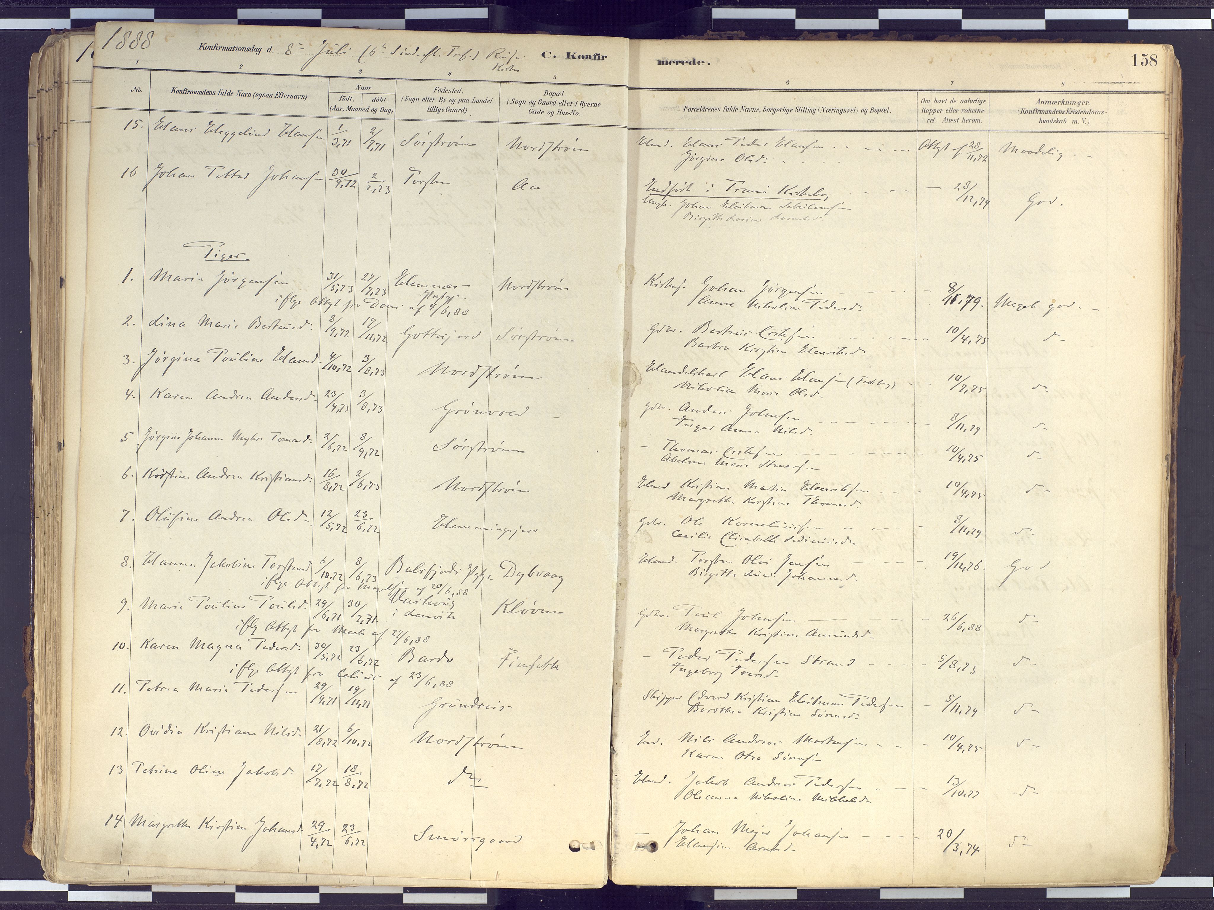 Tranøy sokneprestkontor, SATØ/S-1313/I/Ia/Iaa/L0010kirke: Parish register (official) no. 10, 1878-1904, p. 158