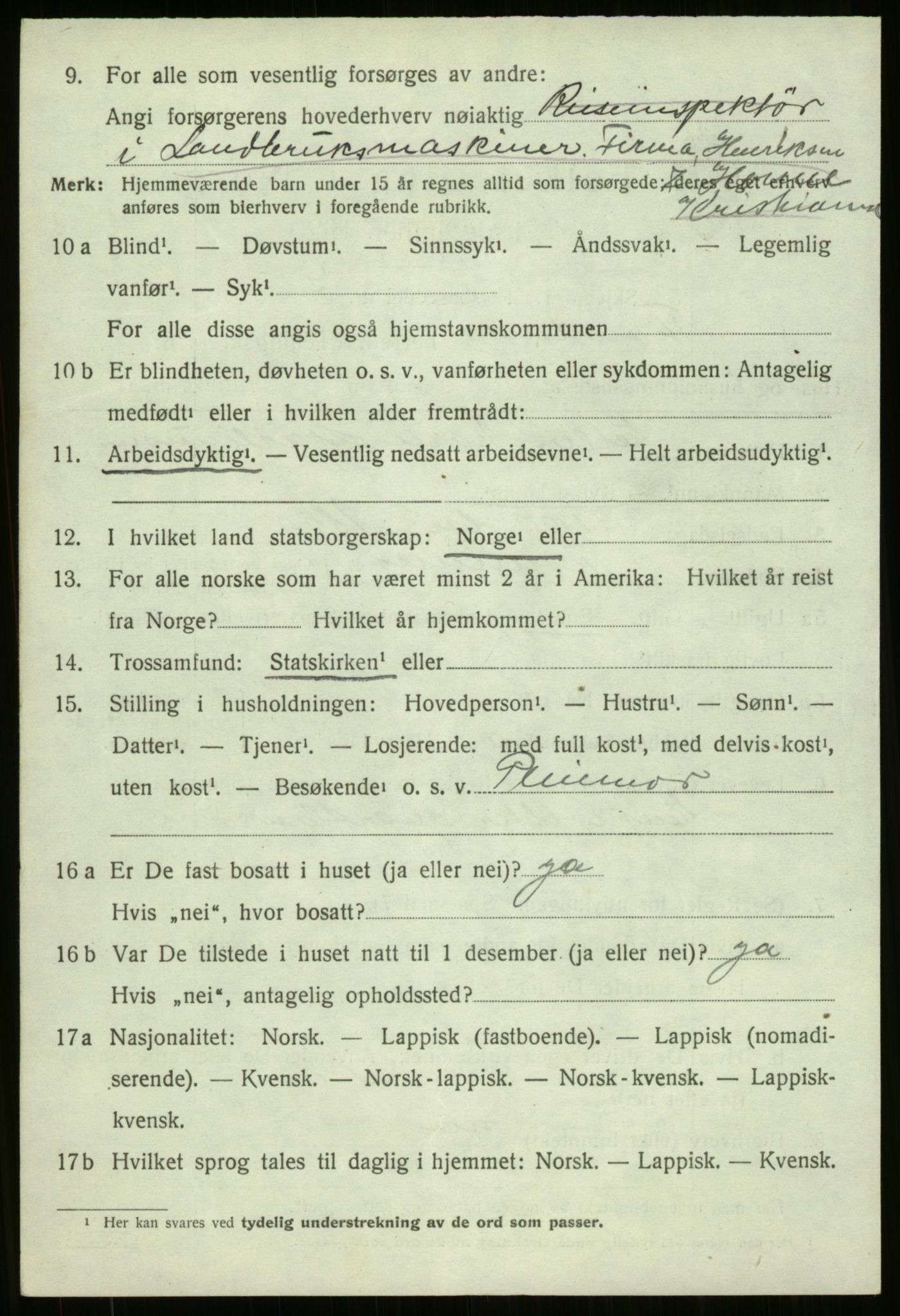 SATØ, 1920 census for Trondenes, 1920, p. 19433