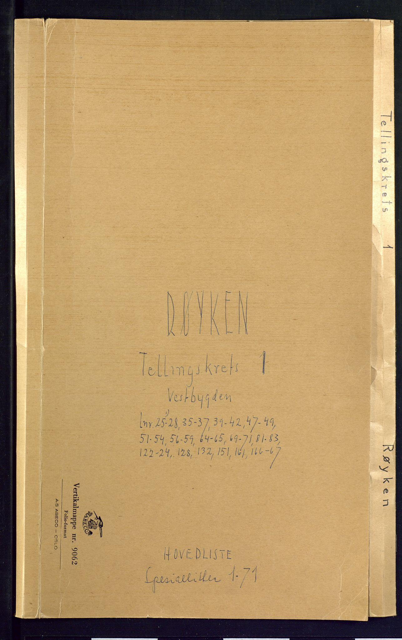 SAKO, 1875 census for 0627P Røyken, 1875, p. 1