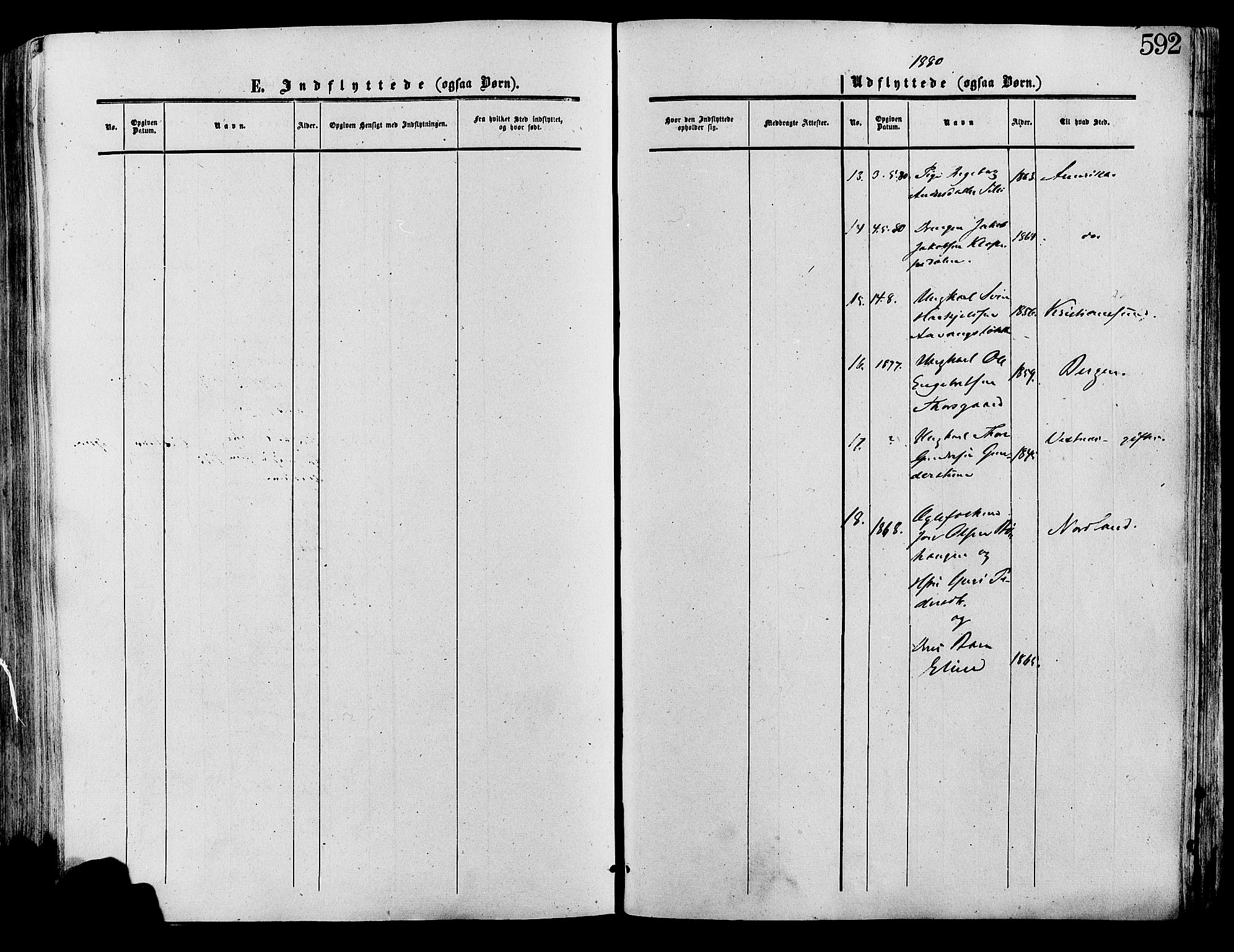 Lesja prestekontor, SAH/PREST-068/H/Ha/Haa/L0008: Parish register (official) no. 8, 1854-1880, p. 592