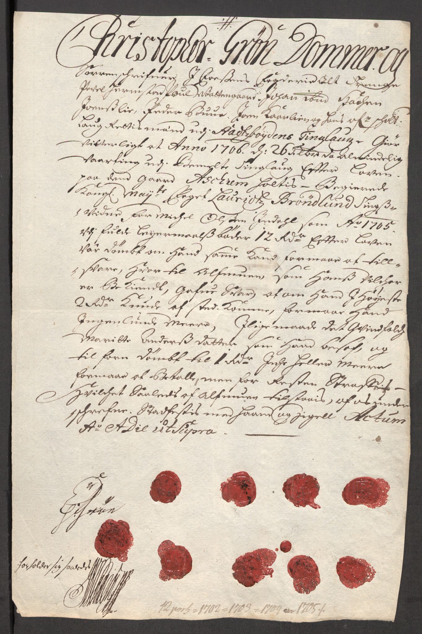 Rentekammeret inntil 1814, Reviderte regnskaper, Fogderegnskap, AV/RA-EA-4092/R57/L3856: Fogderegnskap Fosen, 1704-1705, p. 412