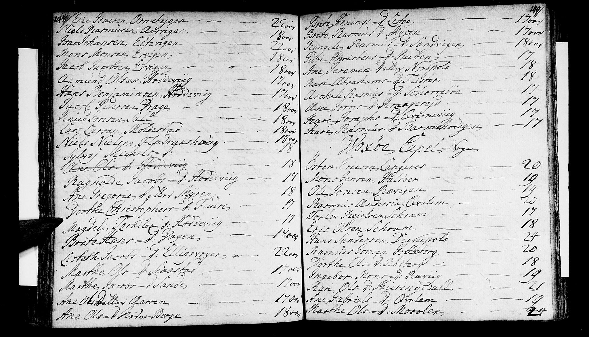 Selje sokneprestembete, AV/SAB-A-99938/H/Ha/Haa/Haaa: Parish register (official) no. A 4, 1743-1759, p. 148-149