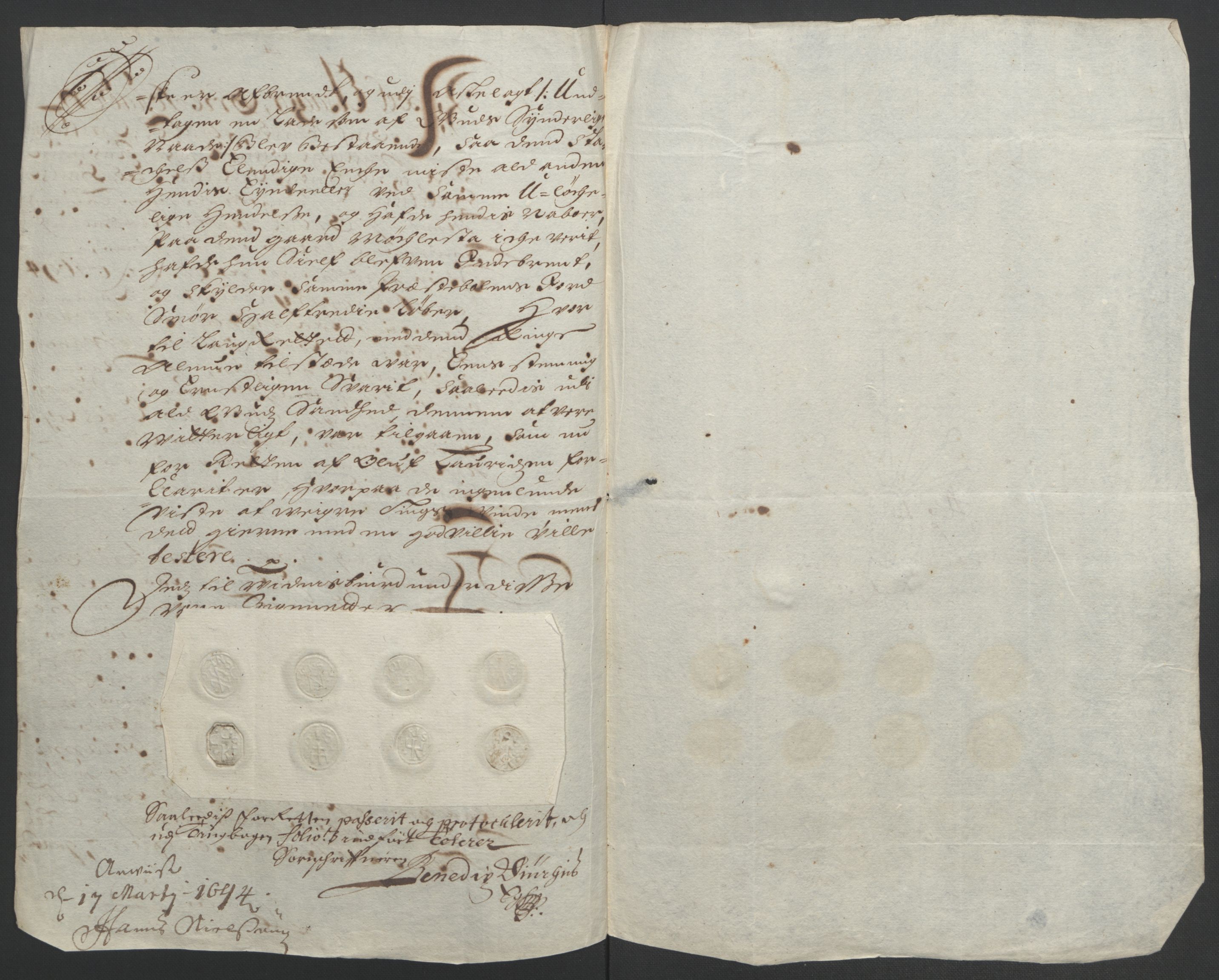 Rentekammeret inntil 1814, Reviderte regnskaper, Fogderegnskap, AV/RA-EA-4092/R48/L2974: Fogderegnskap Sunnhordland og Hardanger, 1693, p. 127