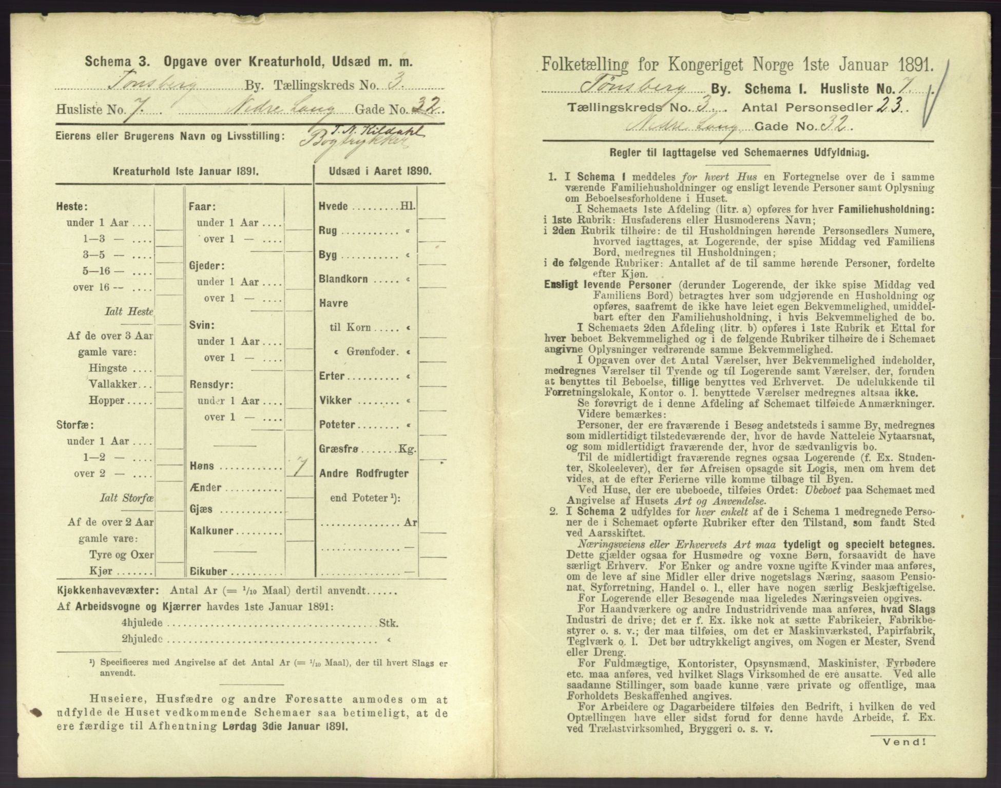 RA, 1891 census for 0705 Tønsberg, 1891, p. 162