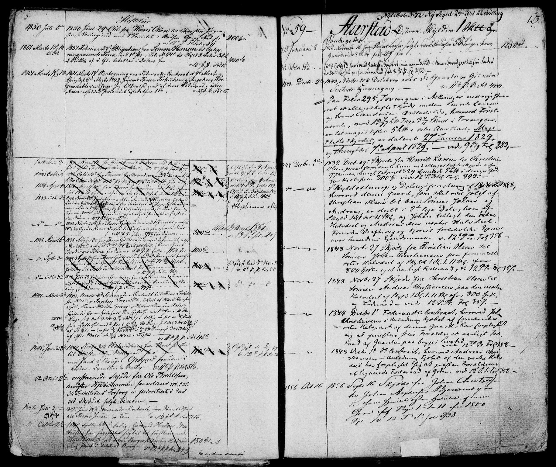Heggen og Frøland sorenskriveri I, SAO/A-11556/G/Ga/L0005: Mortgage register no. 5, 1807-1857, p. 13
