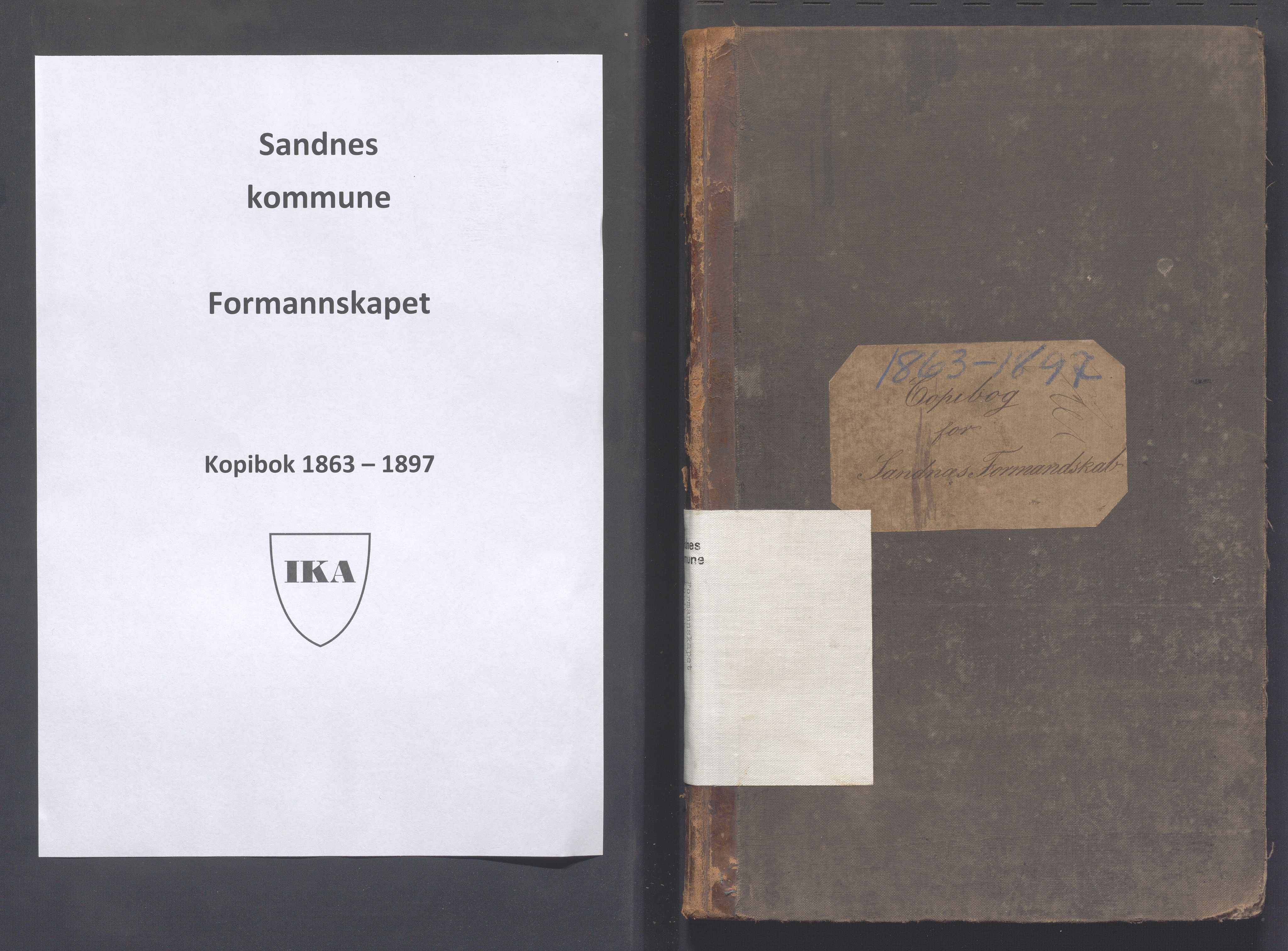 Sandnes kommune - Formannskapet og Bystyret, IKAR/K-100188/B/L0001: Kopibok, 1863-1897