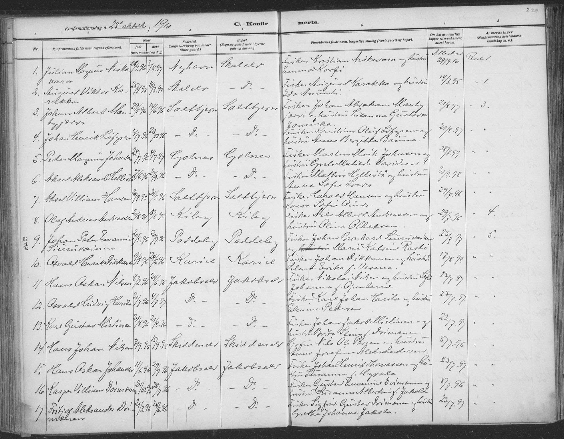 Vadsø sokneprestkontor, SATØ/S-1325/H/Ha/L0009kirke: Parish register (official) no. 9, 1881-1917, p. 229