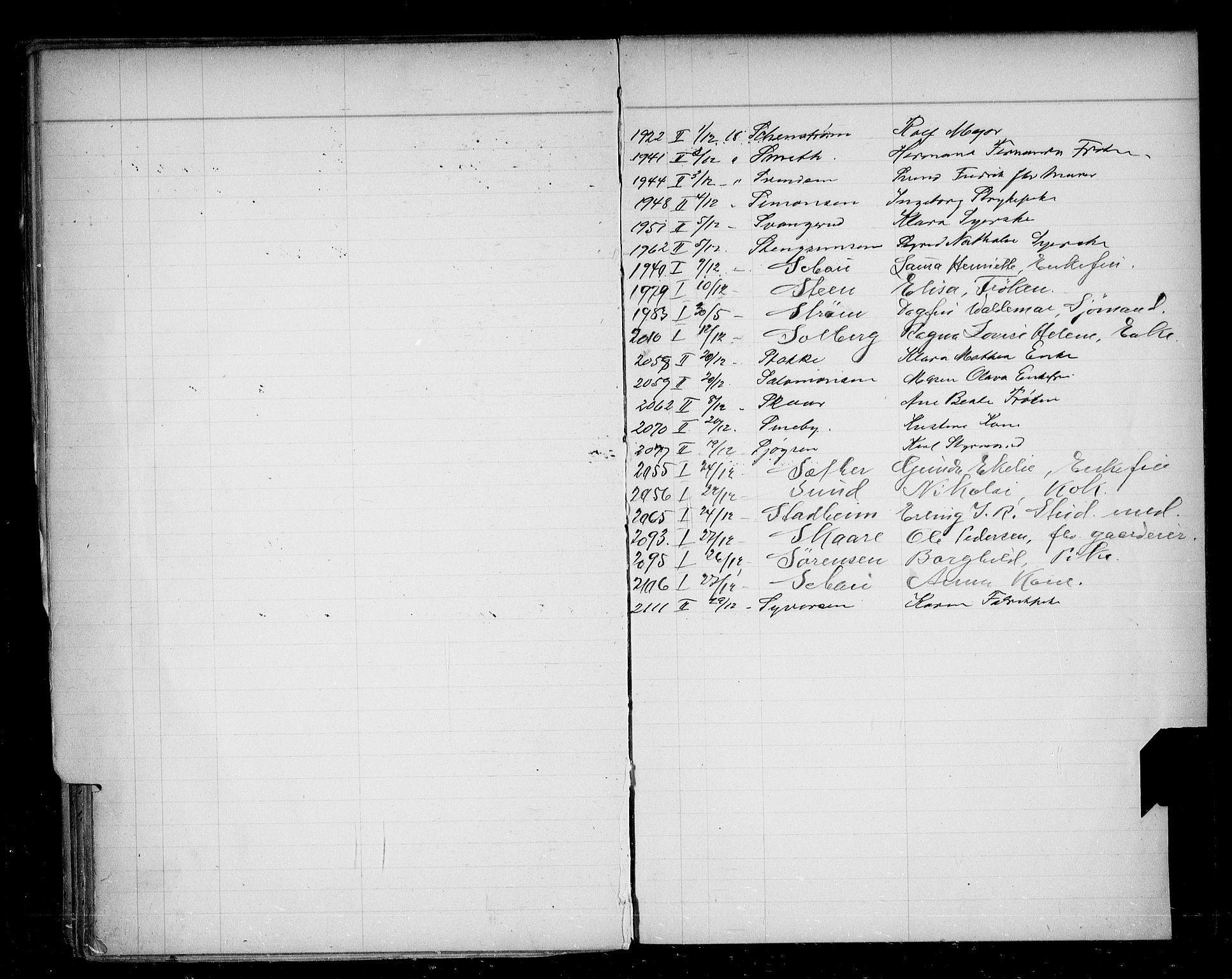 Oslo skifterett, AV/SAO-A-10383/F/Fa/Faa/L0018: Navneregister, 1918