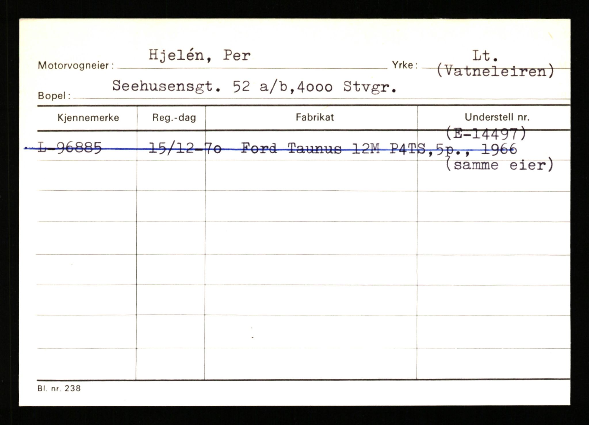 Stavanger trafikkstasjon, SAST/A-101942/0/H/L0015: Hermansen - Holmestad, 1930-1971, p. 1681