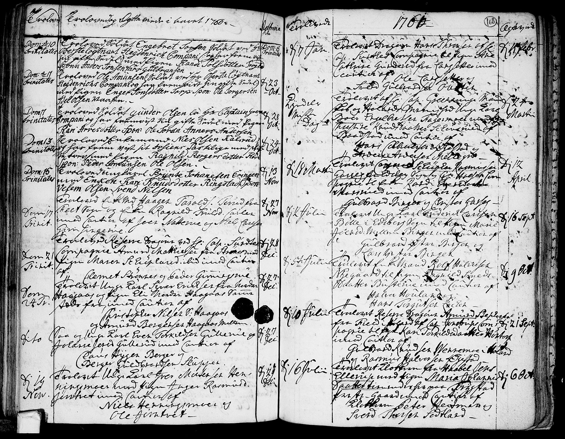 Trøgstad prestekontor Kirkebøker, SAO/A-10925/F/Fa/L0004: Parish register (official) no. I 4, 1750-1784, p. 168