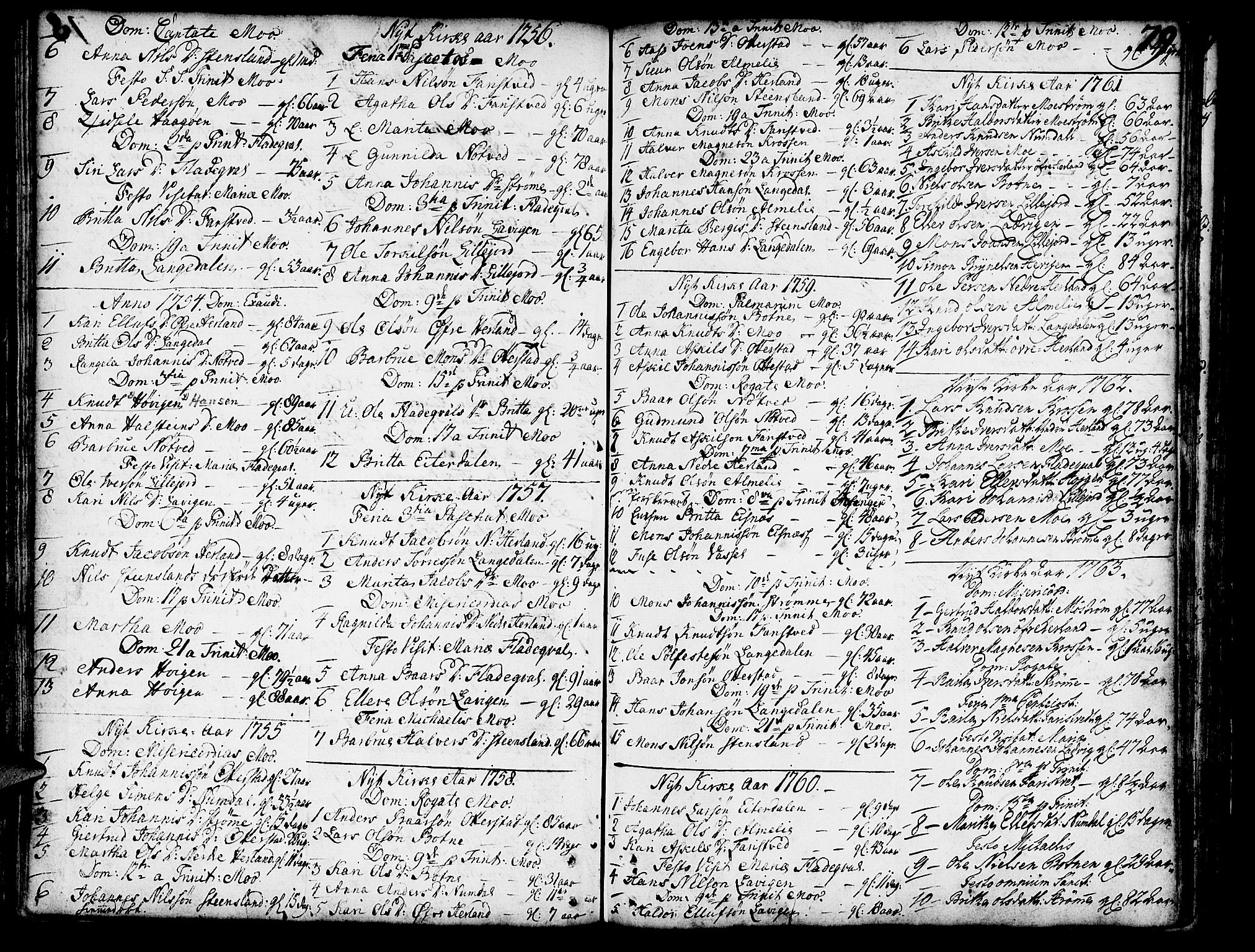Hosanger sokneprestembete, SAB/A-75801/H/Haa: Parish register (official) no. A 1 /3, 1750-1766, p. 79