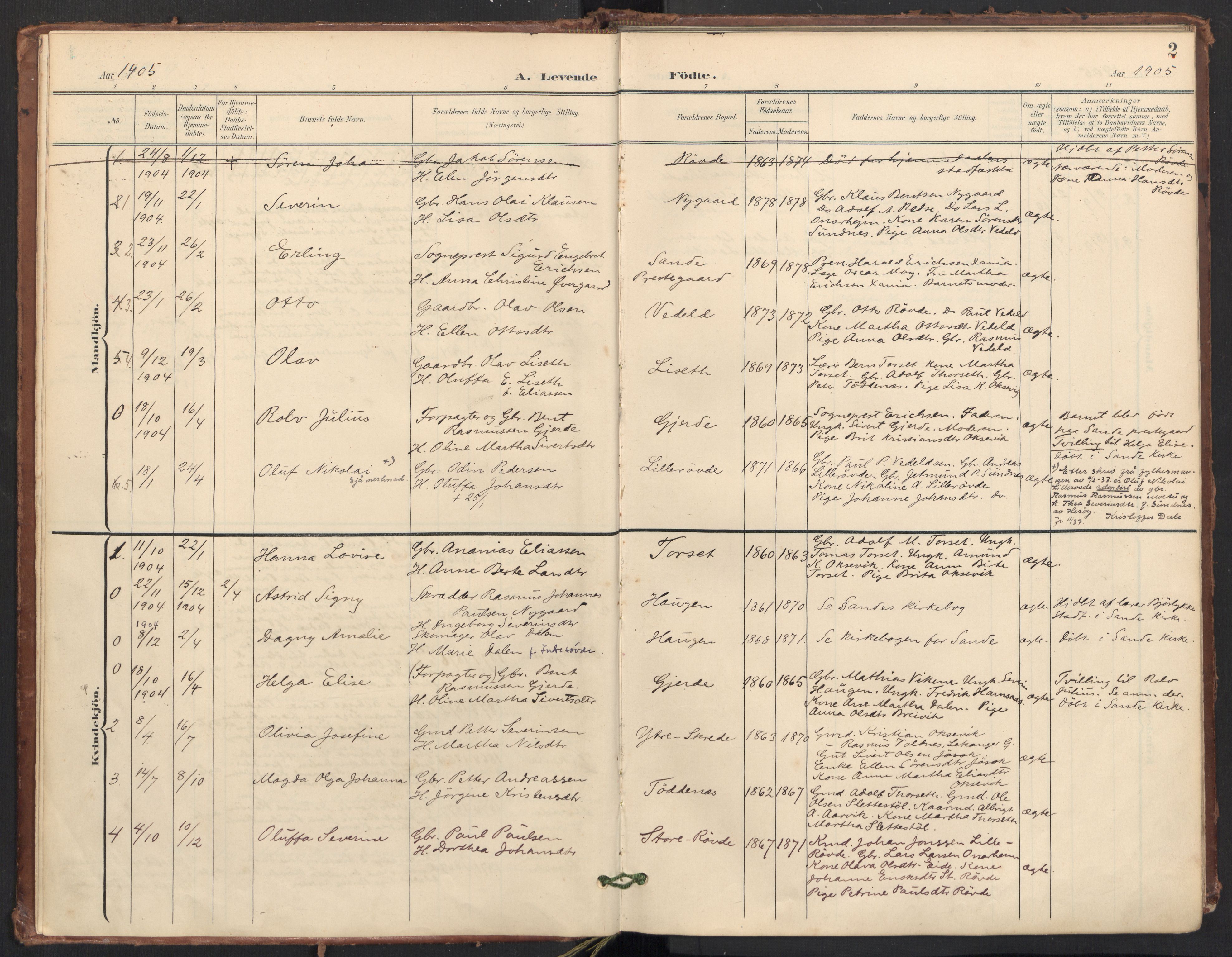 Ministerialprotokoller, klokkerbøker og fødselsregistre - Møre og Romsdal, SAT/A-1454/504/L0057: Parish register (official) no. 504A04, 1902-1919, p. 2