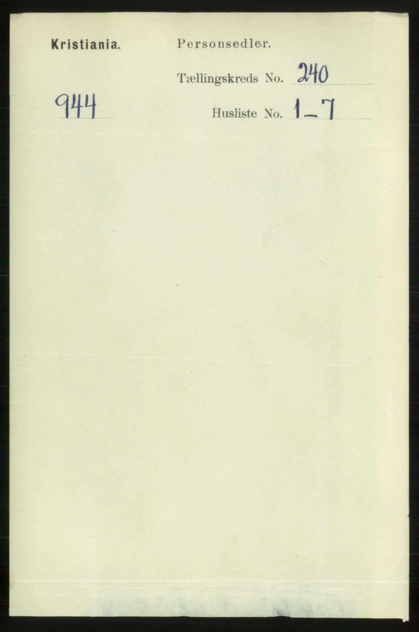 RA, 1891 census for 0301 Kristiania, 1891, p. 145877