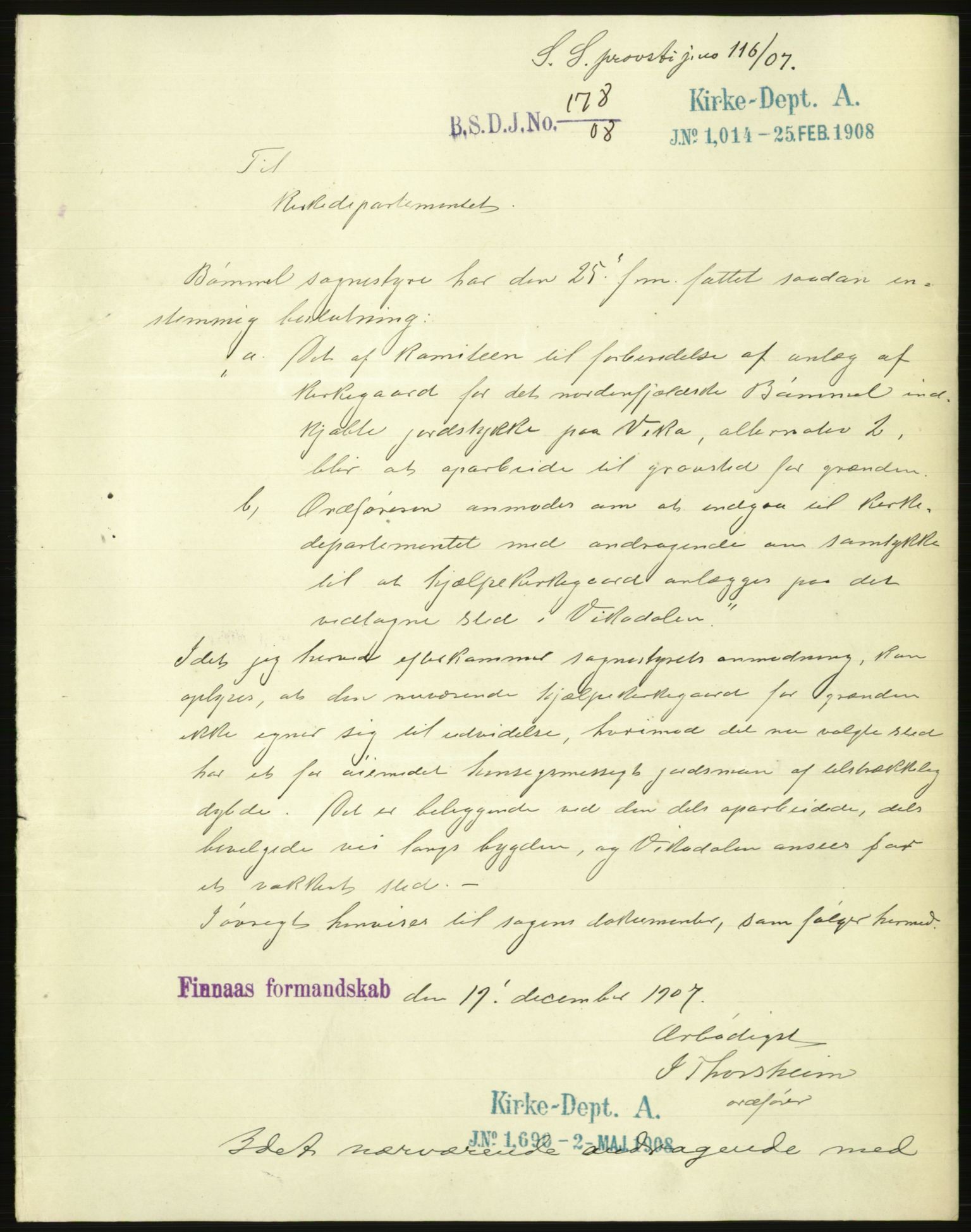 Kirke- og undervisningsdepartementet, Kontoret  for kirke og geistlighet A, AV/RA-S-1007/F/Fb/L0024: Finnås (gml. Føyen) - Fiskum se Eiker, 1838-1961, p. 896