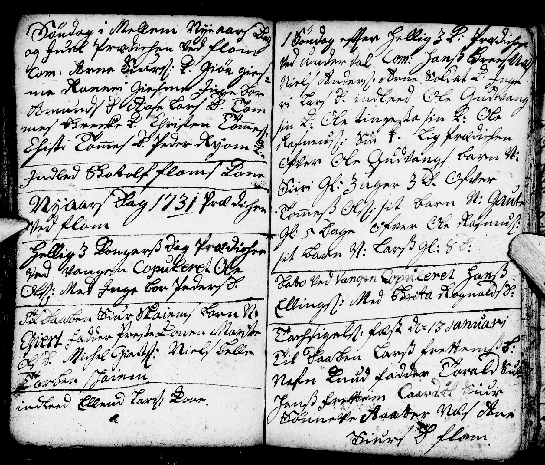 Aurland sokneprestembete, SAB/A-99937/H/Ha/Haa/L0002: Parish register (official) no. A 2, 1726-1734, p. 43