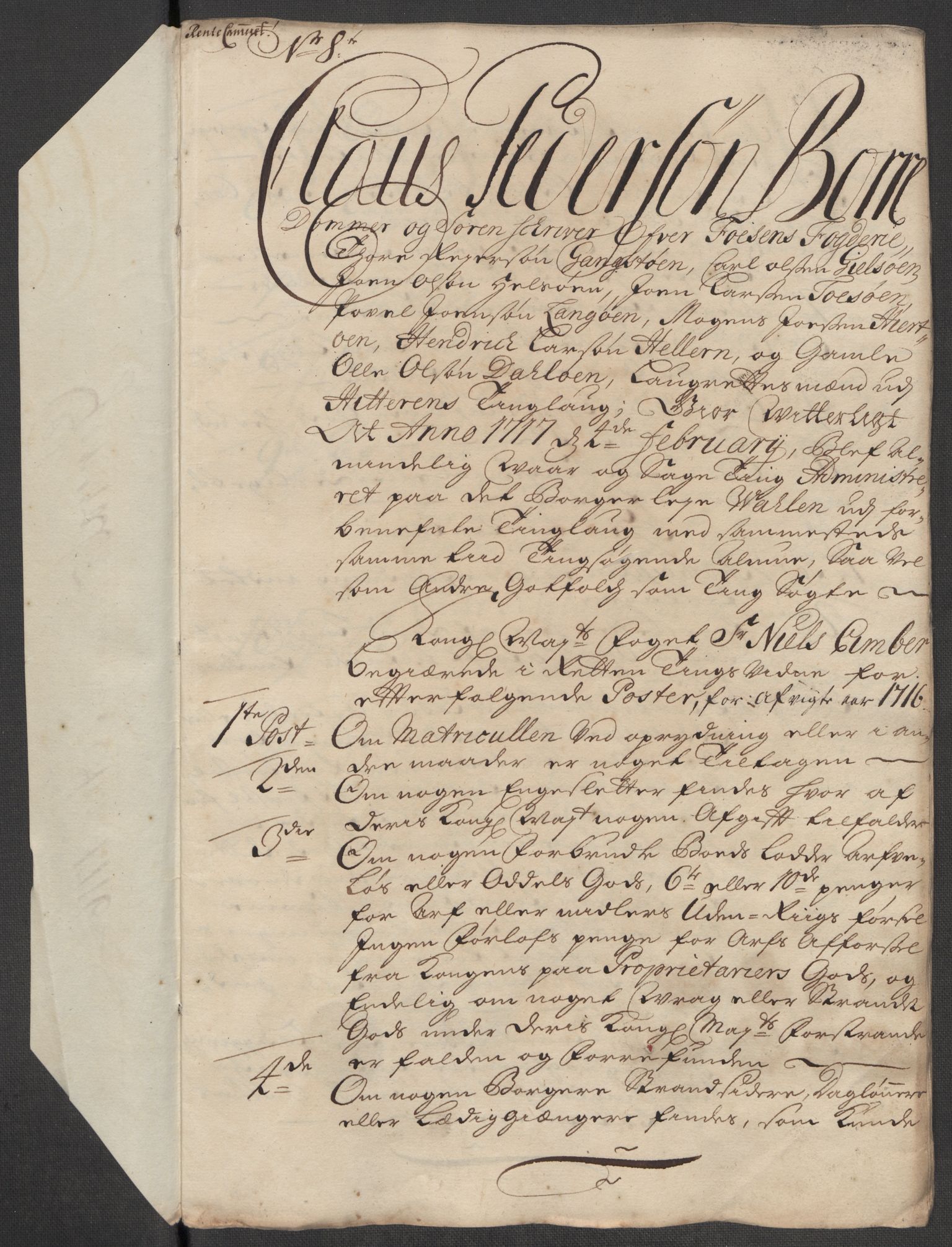 Rentekammeret inntil 1814, Reviderte regnskaper, Fogderegnskap, AV/RA-EA-4092/R57/L3864: Fogderegnskap Fosen, 1716, p. 97