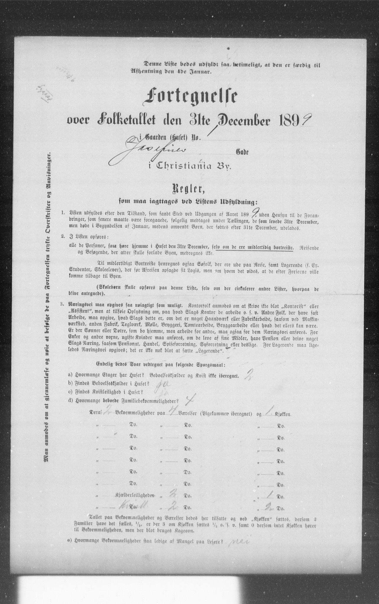 OBA, Municipal Census 1899 for Kristiania, 1899, p. 6147
