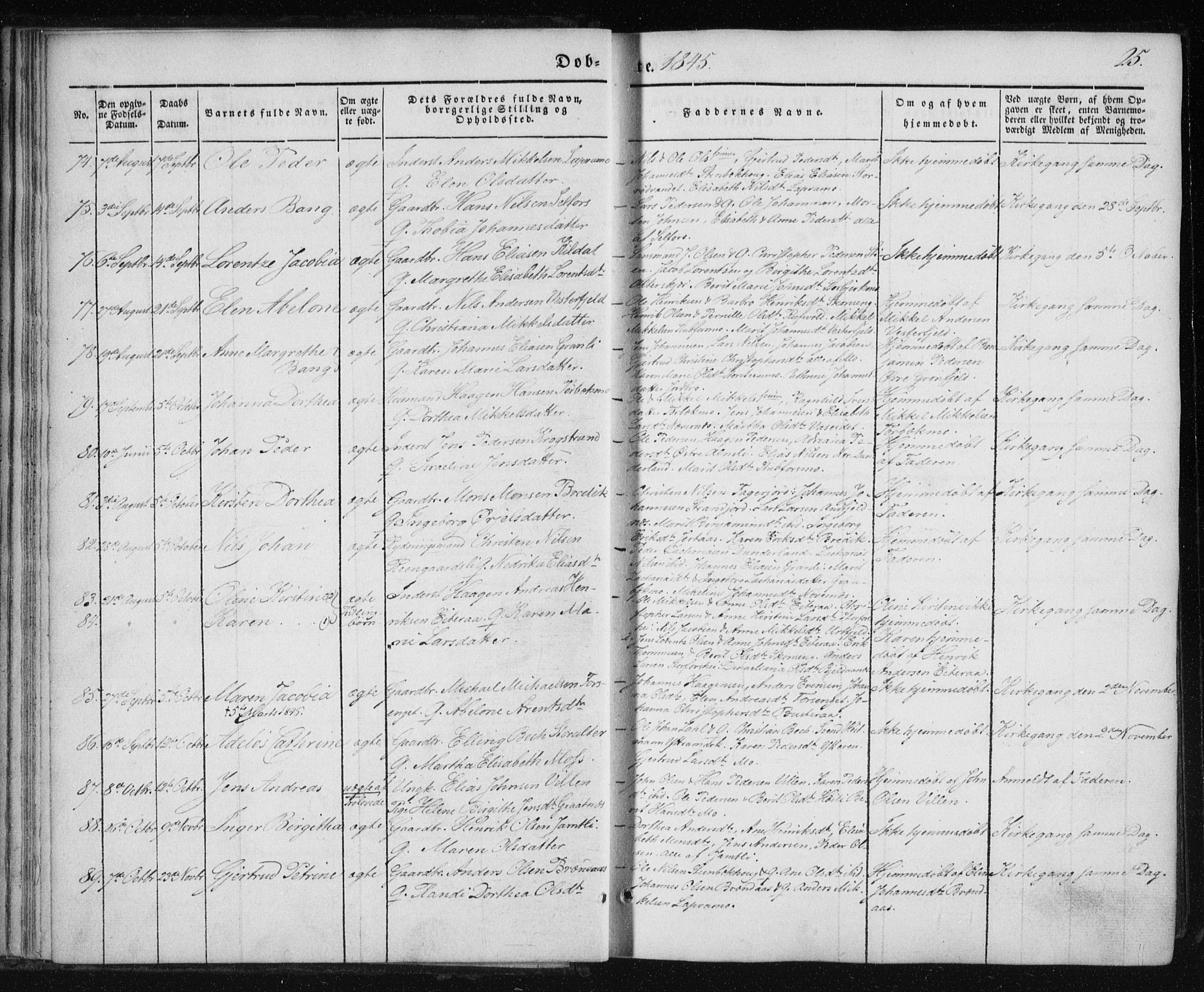 Ministerialprotokoller, klokkerbøker og fødselsregistre - Nordland, AV/SAT-A-1459/827/L0391: Parish register (official) no. 827A03, 1842-1852, p. 25