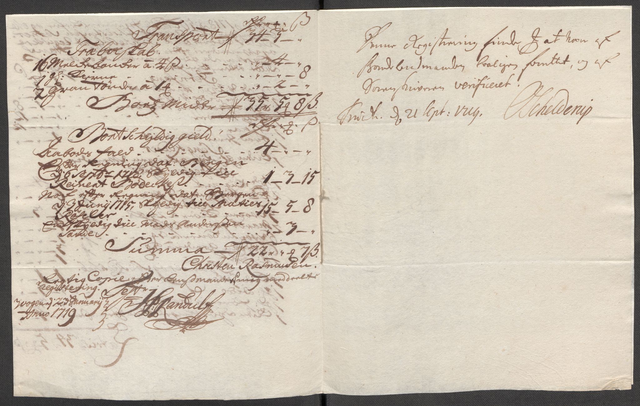 Rentekammeret inntil 1814, Reviderte regnskaper, Fogderegnskap, AV/RA-EA-4092/R67/L4684: Fogderegnskap Vesterålen, Andenes og Lofoten, 1718, p. 284