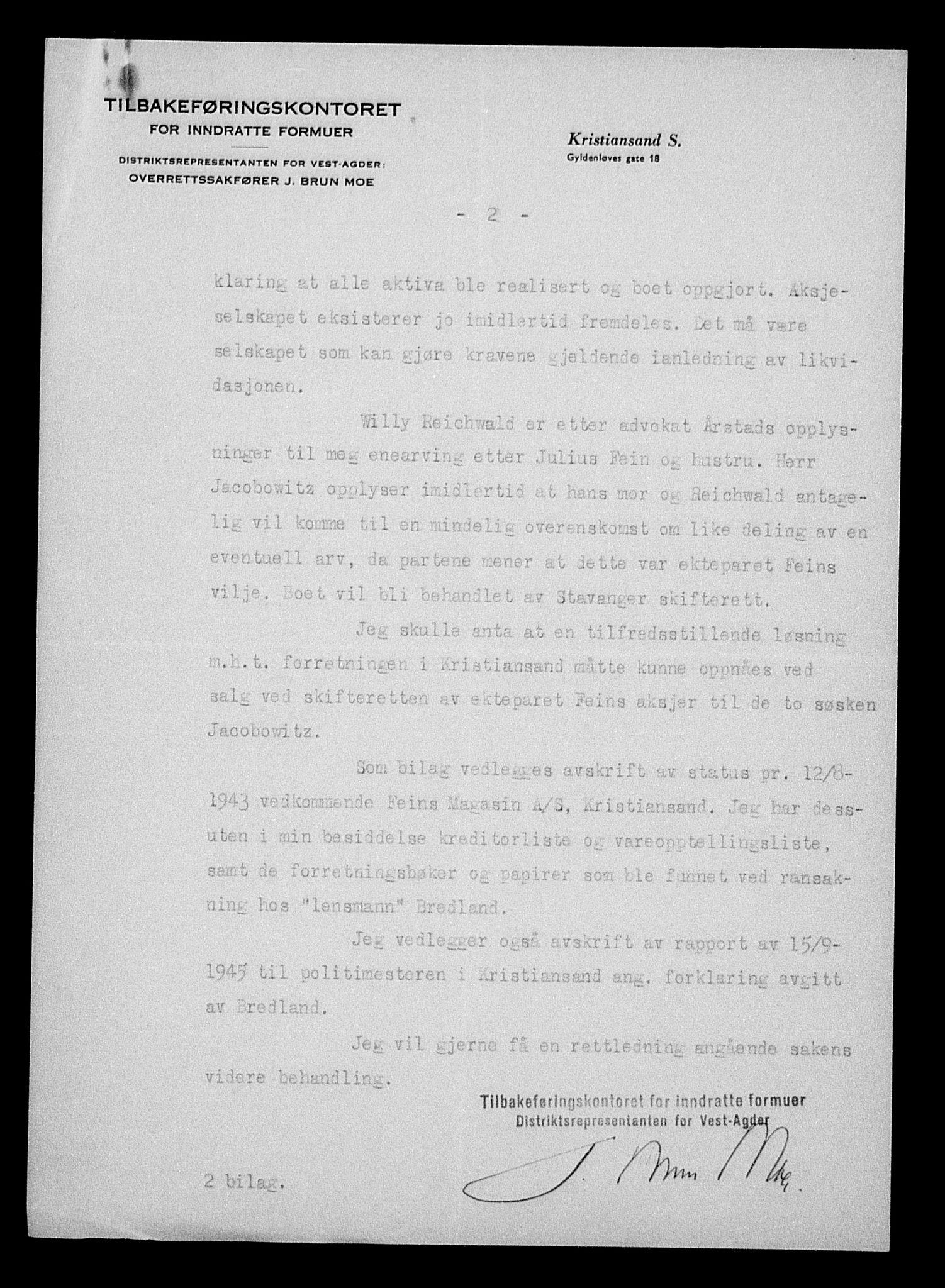 Justisdepartementet, Tilbakeføringskontoret for inndratte formuer, AV/RA-S-1564/H/Hc/Hcd/L0995: --, 1945-1947, p. 332