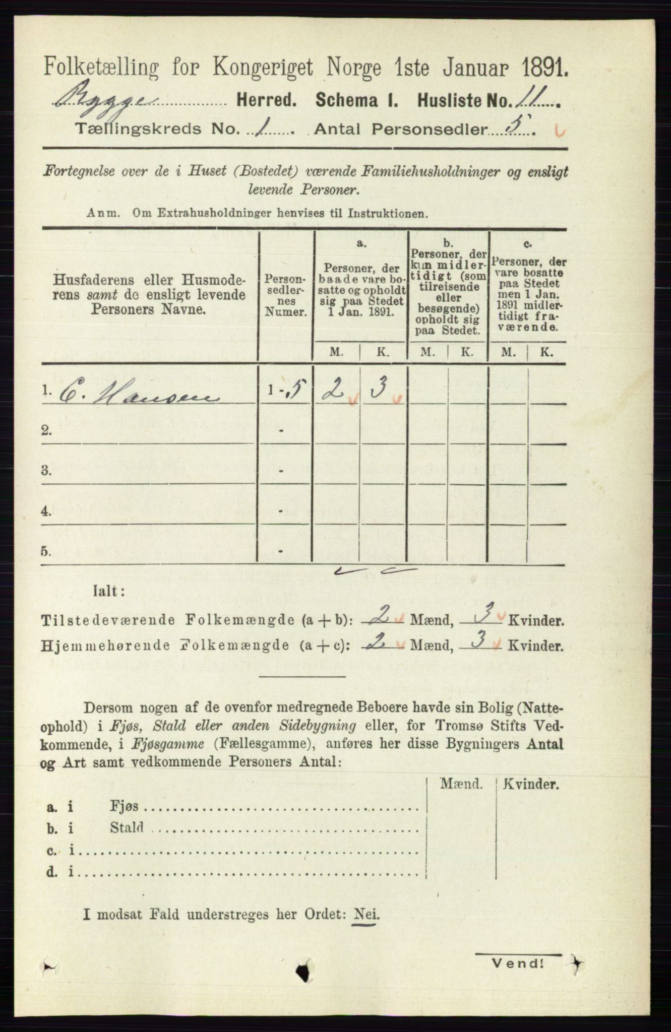 RA, 1891 census for 0136 Rygge, 1891, p. 33