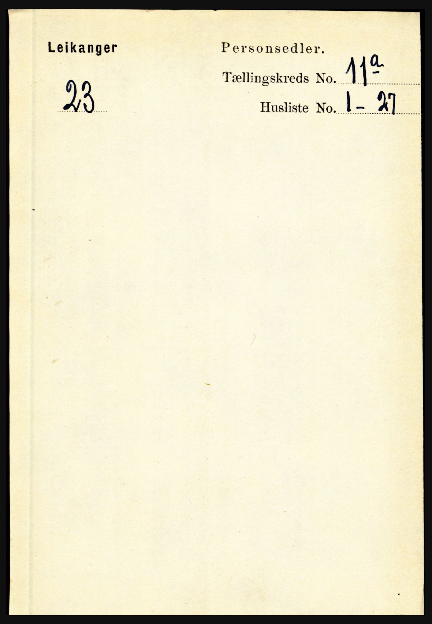 RA, 1891 census for 1419 Leikanger, 1891, p. 1968