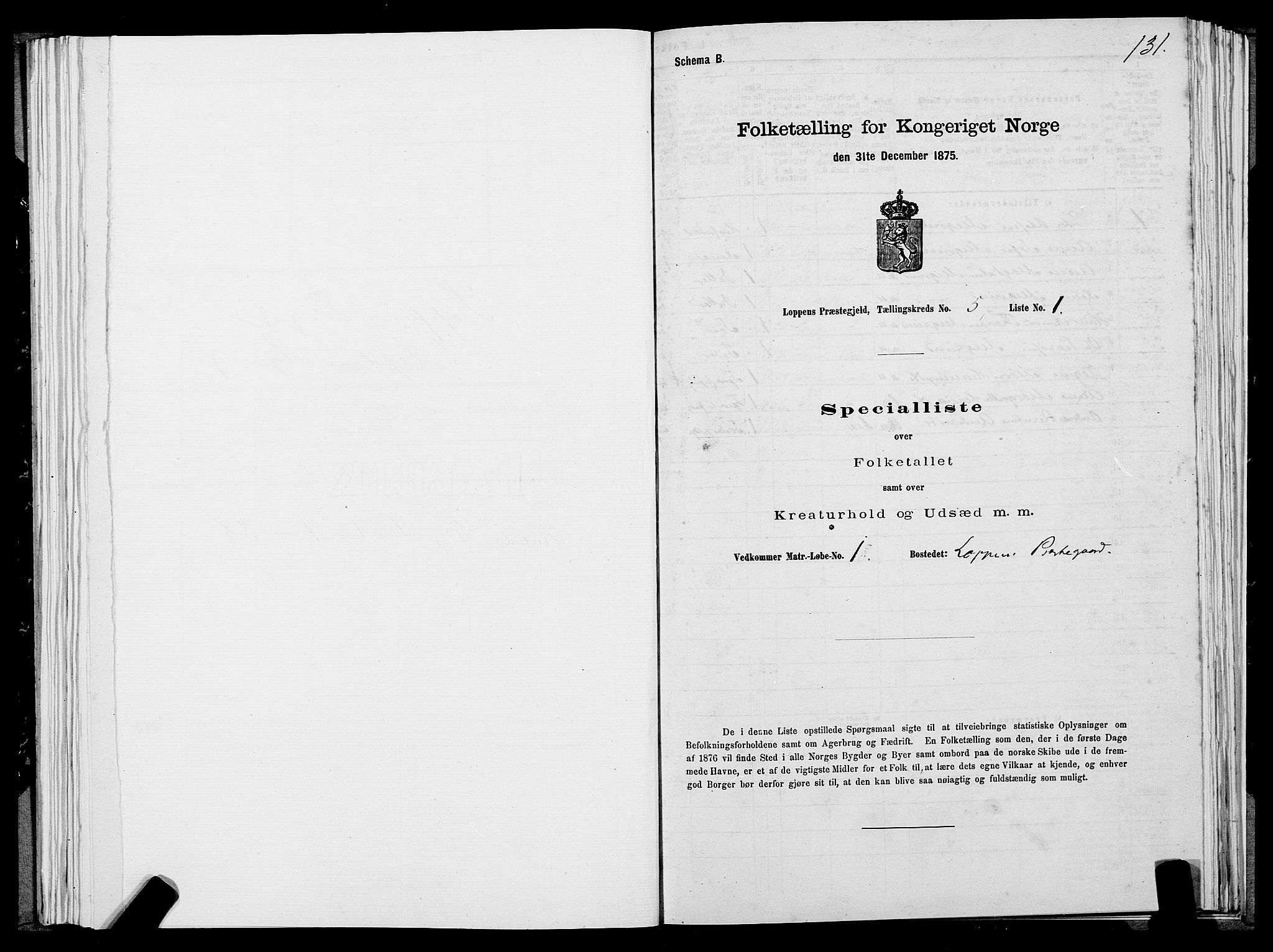 SATØ, 1875 census for 2014P Loppa, 1875, p. 2131