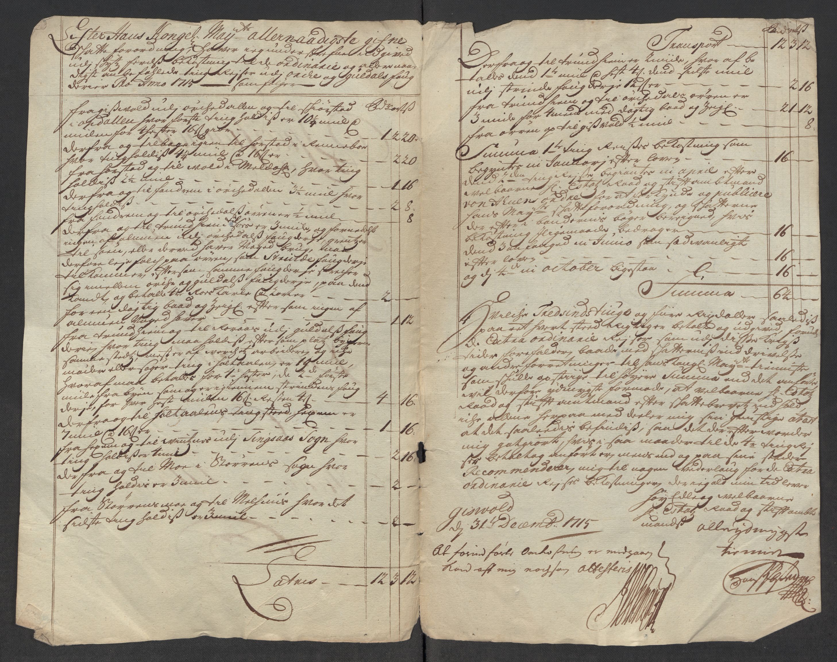 Rentekammeret inntil 1814, Reviderte regnskaper, Fogderegnskap, RA/EA-4092/R60/L3966: Fogderegnskap Orkdal og Gauldal, 1715, p. 560