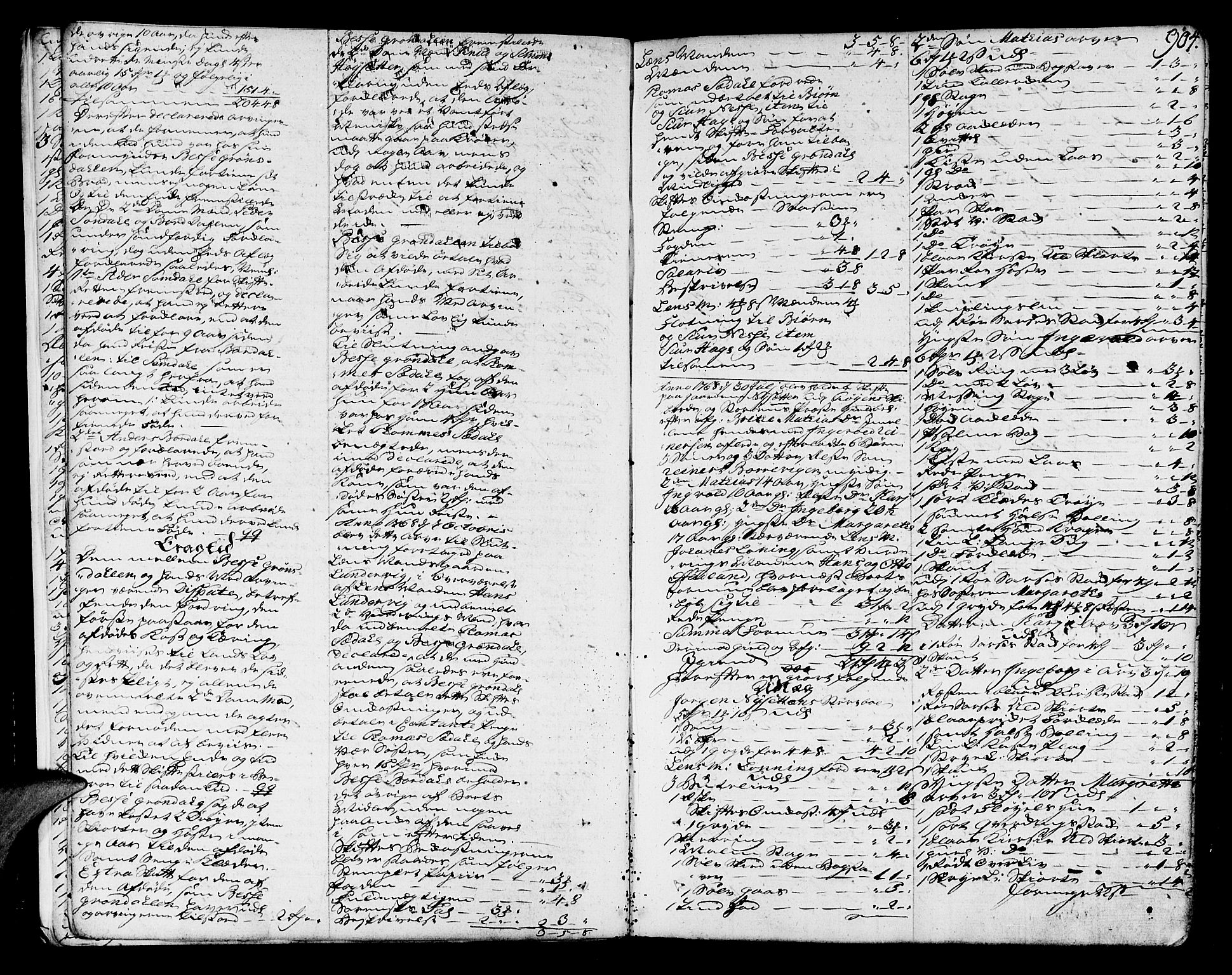 Sunnhordland sorenskrivar, SAB/A-2401/1/H/Ha/Haa/L0007: Skifteprotokollar. Register på lesesal. Fol. 901- ut, 1768-1773, p. 903b-904a