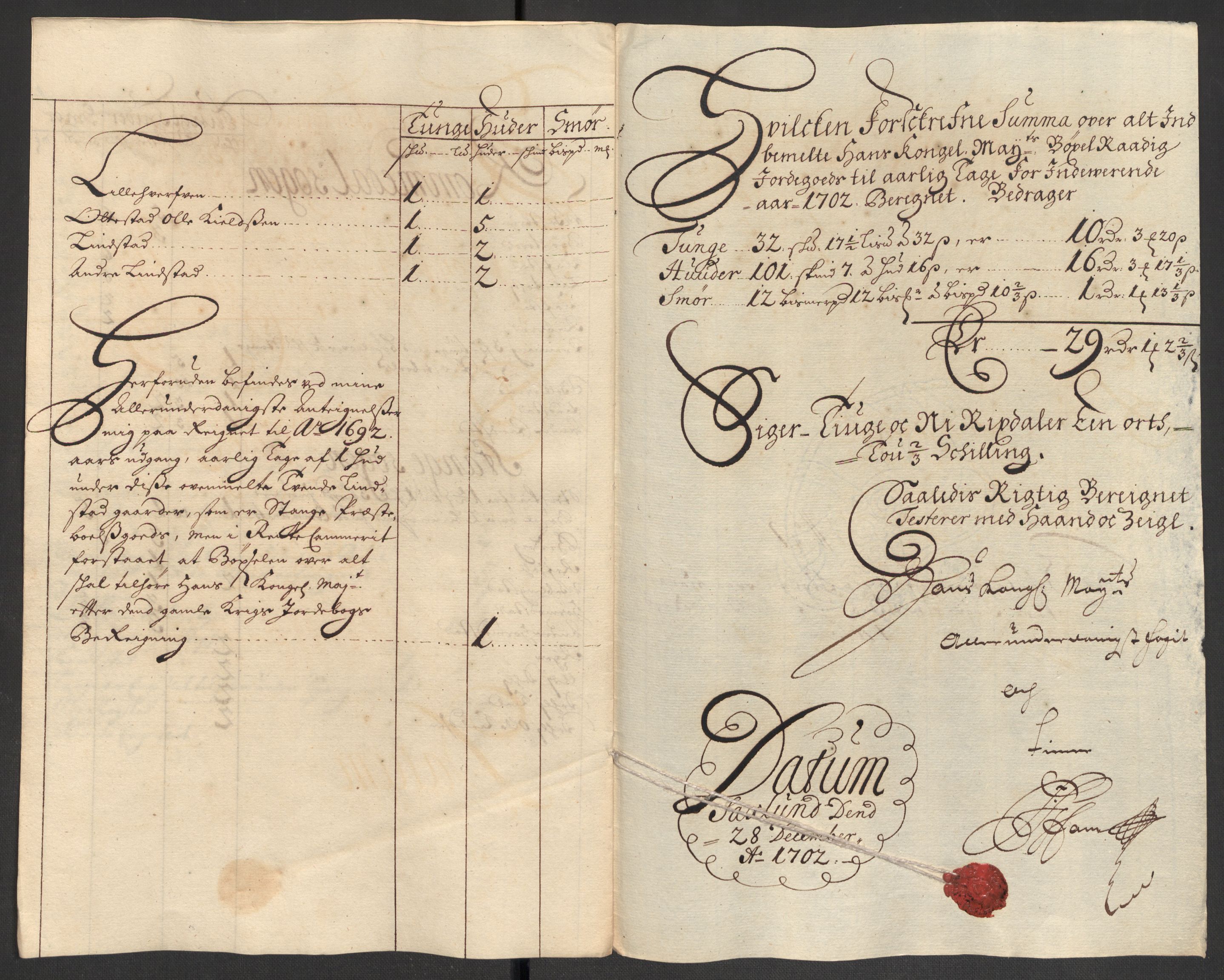 Rentekammeret inntil 1814, Reviderte regnskaper, Fogderegnskap, AV/RA-EA-4092/R16/L1040: Fogderegnskap Hedmark, 1701-1702, p. 233