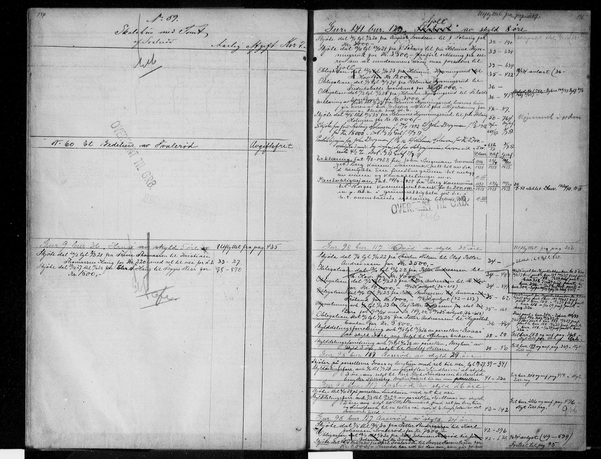 Idd og Marker sorenskriveri, AV/SAO-A-10283/G/Ga/Gac/L0005a: Mortgage register no. II 5a, 1811-1953, p. 134-135