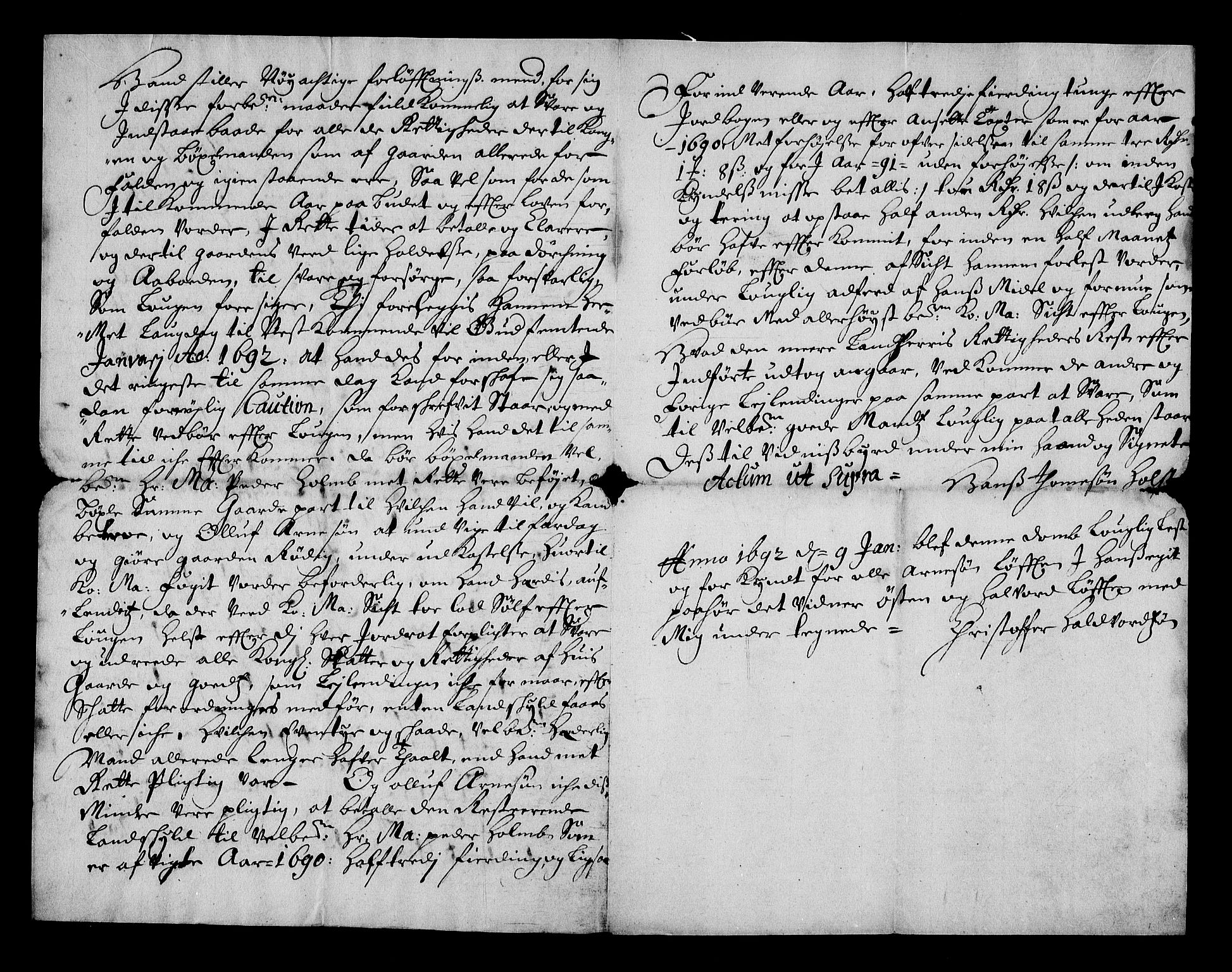 Stattholderembetet 1572-1771, RA/EA-2870/Af/L0004: Avskrifter av vedlegg til originale supplikker, nummerert i samsvar med supplikkbøkene, 1691-1694, p. 275