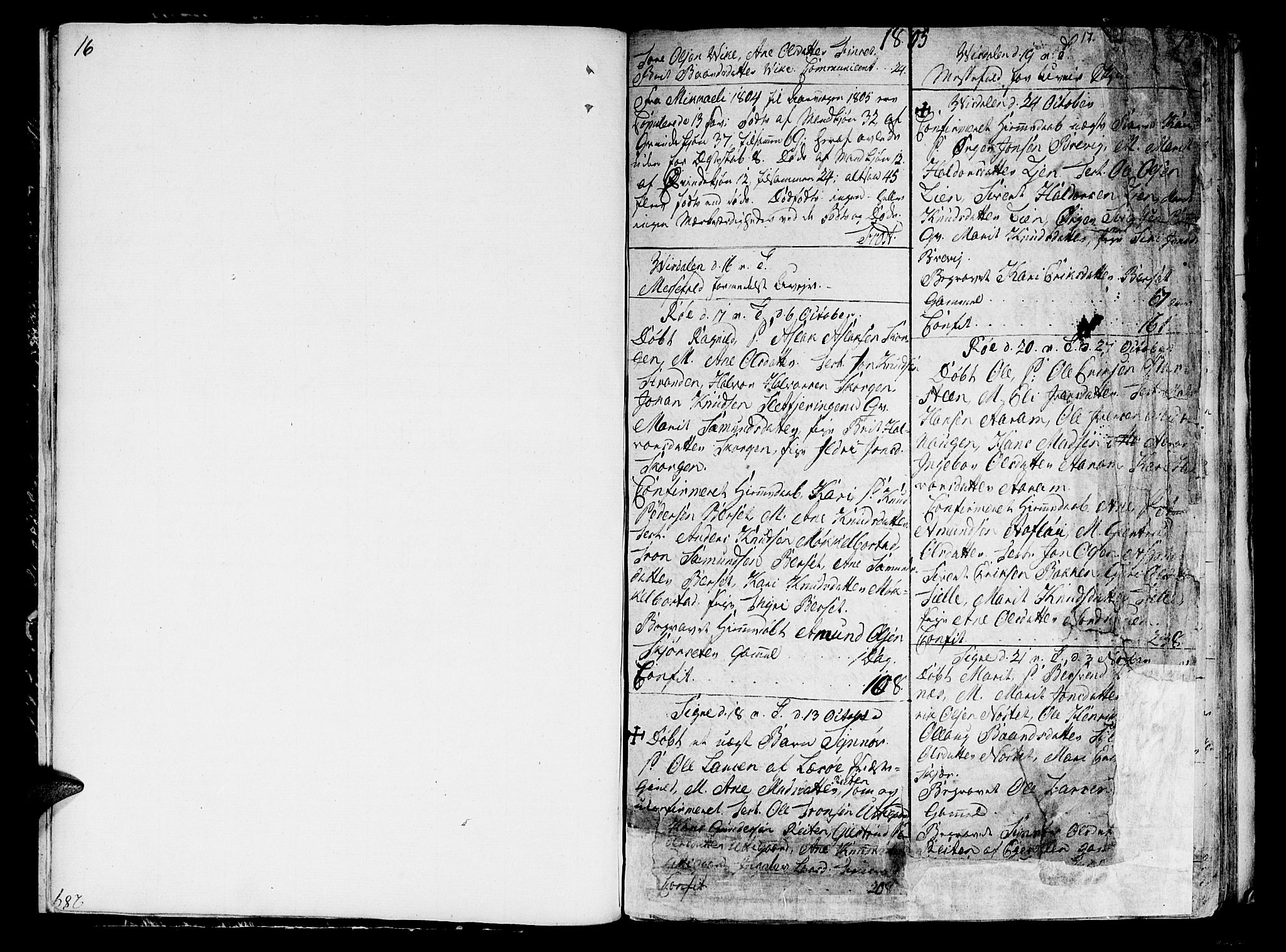 Ministerialprotokoller, klokkerbøker og fødselsregistre - Møre og Romsdal, AV/SAT-A-1454/551/L0622: Parish register (official) no. 551A02, 1804-1845, p. 16-17