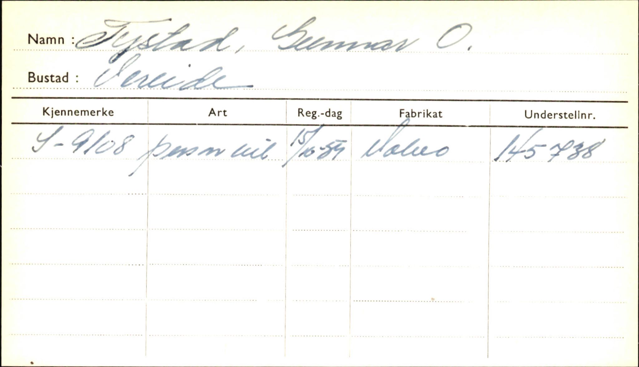 Statens vegvesen, Sogn og Fjordane vegkontor, AV/SAB-A-5301/4/F/L0002: Eigarregister Fjordane til 1.6.1961, 1930-1961, p. 296