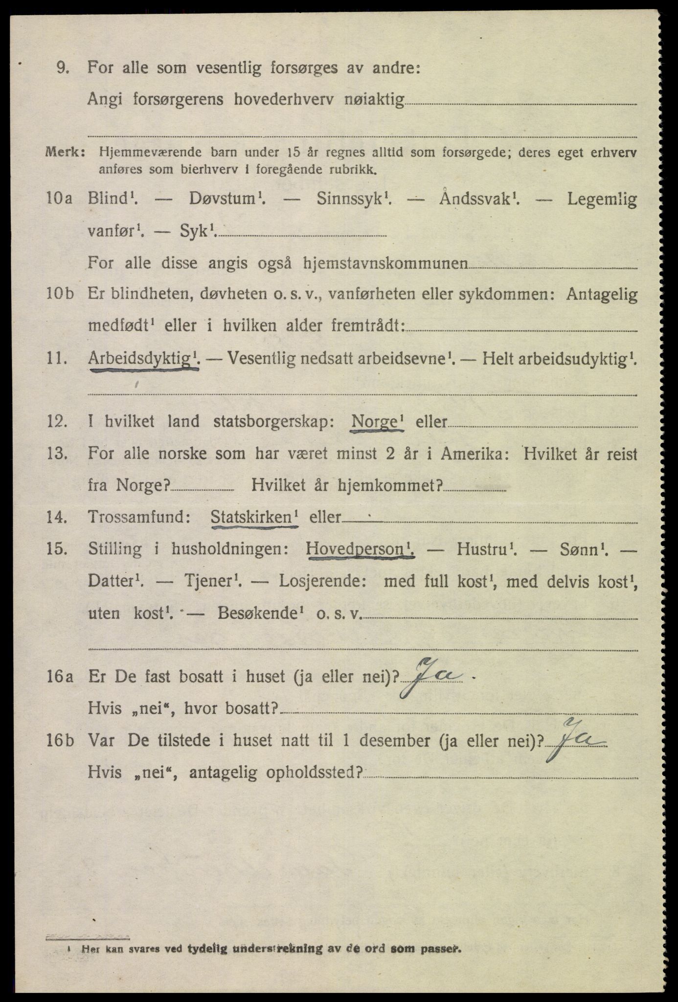 SAK, 1920 census for Gyland, 1920, p. 453